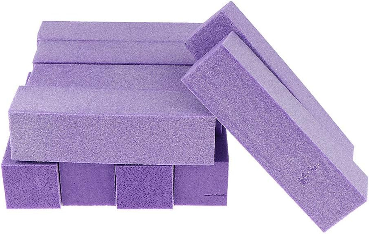 Segolike 10 Pieces Rectangular Nail Polish Buffer Block Manicure Tools - Purple, as Described image number 4