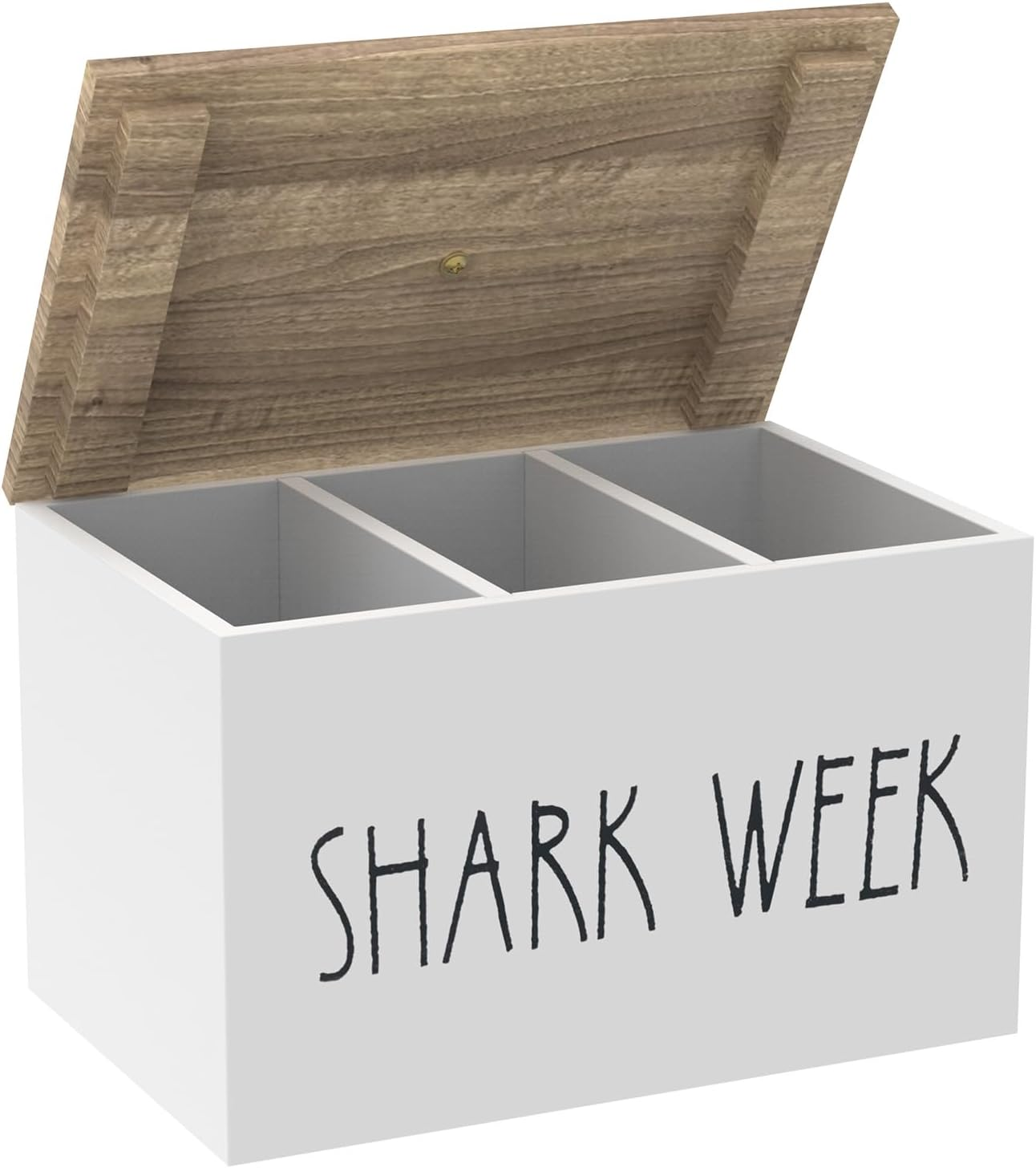 ZLHETWT Fashionable Tampon Holder, Girl Stuff Box with Lid, Wood Feminine Product Organizer Girl Stuff Box with Compartments Solid Tampon Holder for Women (White) image number 5