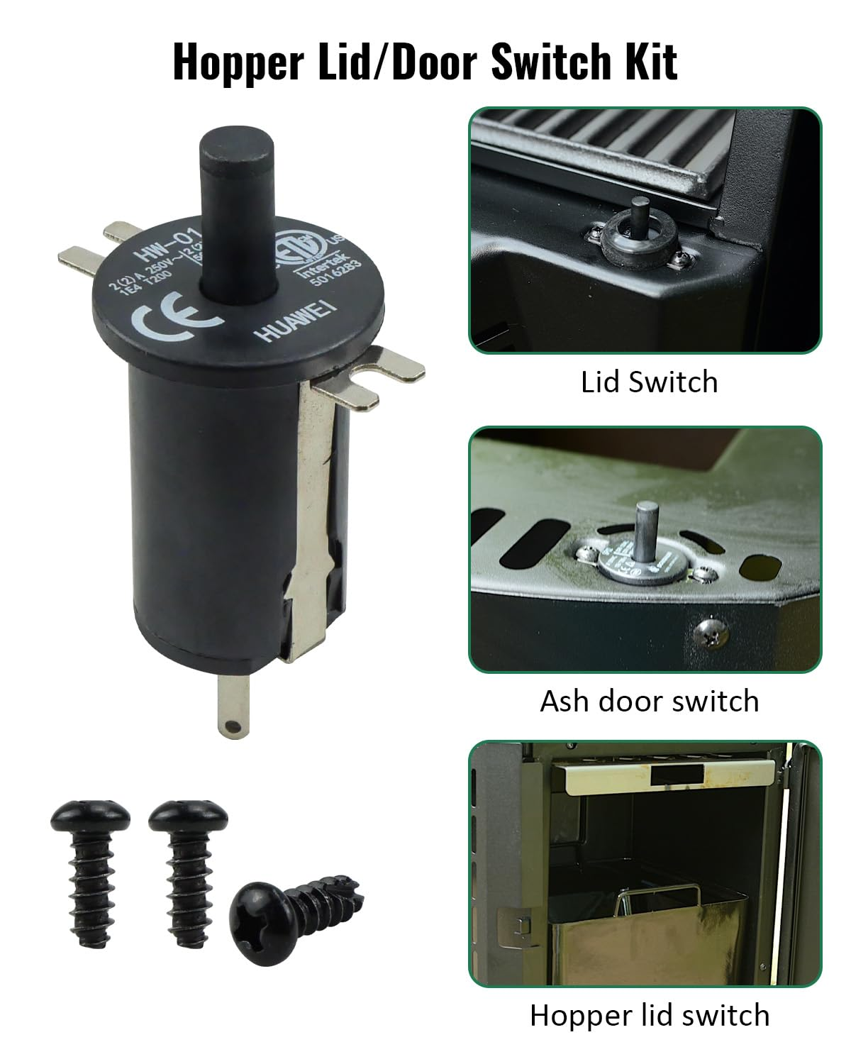 Replacement Fan and Lid/Door Switch Kit Fit for Masterbuilt Gravity Series 560/800/1050 XL Digital Charcoal Grills & Smokers image number 3