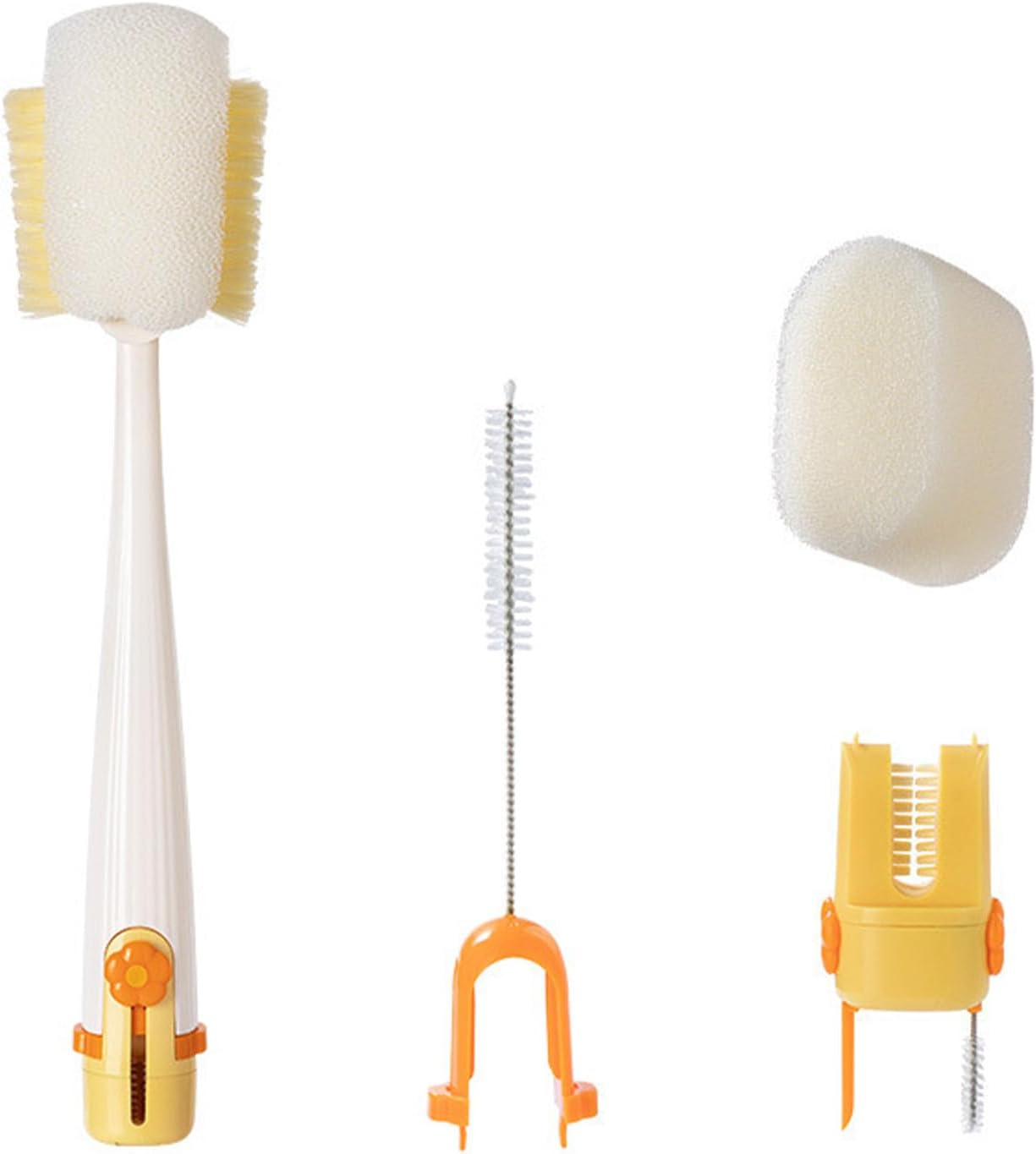 Smaoqingji Multifunctional Cleaning Brushes, Bottle Brush, White, 1 Piece, Long Bottle Cleaner Brush, for Water Bottles, Drinking Bottles, Milk Bottles, Glasses, Glass Straws, Washing up Brush image number 5