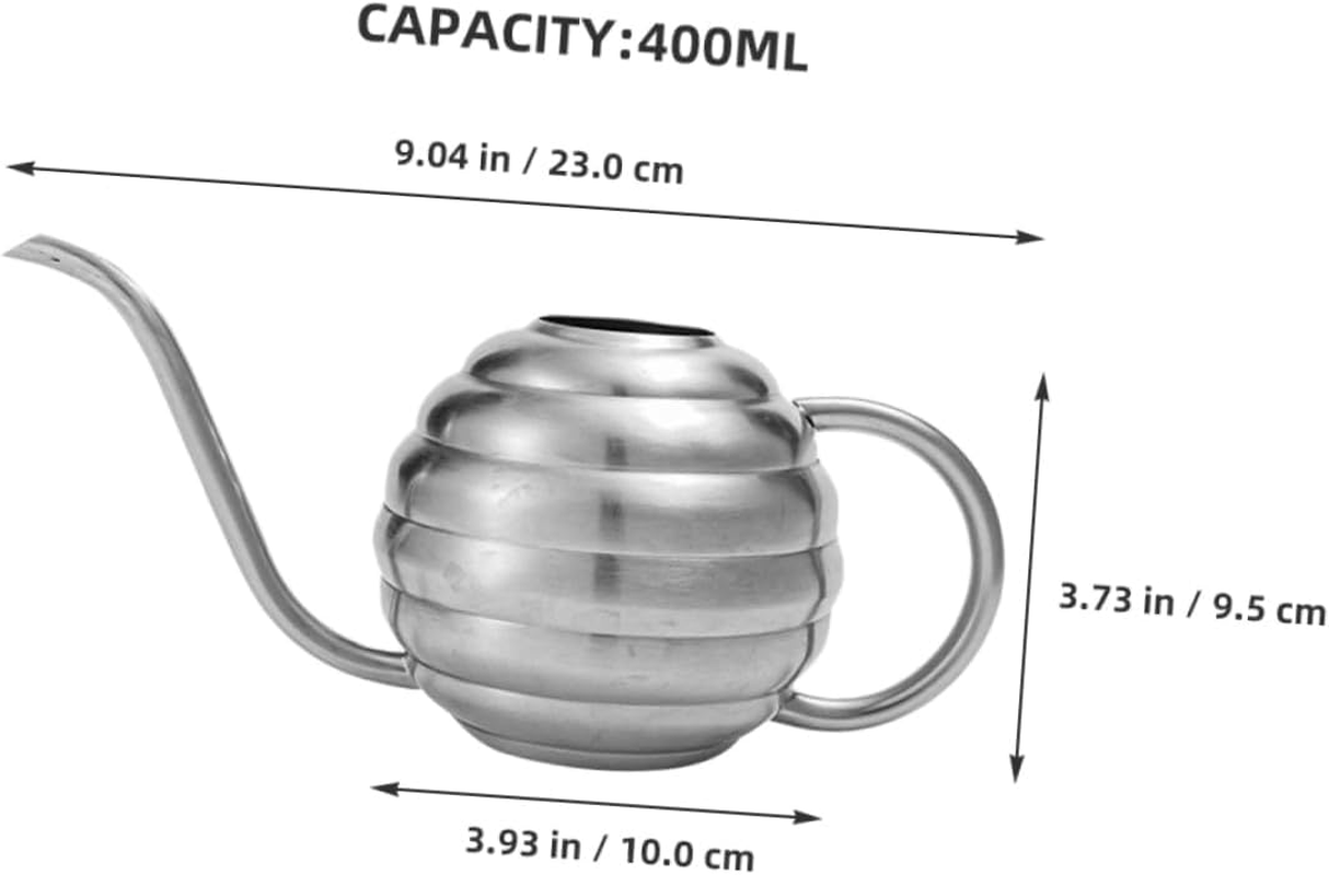 Stainless Steel Watering Bottle Metal Watering Pot Gooseneck Garden Sprayer for Indoor Outdoor Plants Sprinkling Can for Pot - Silver image number 3