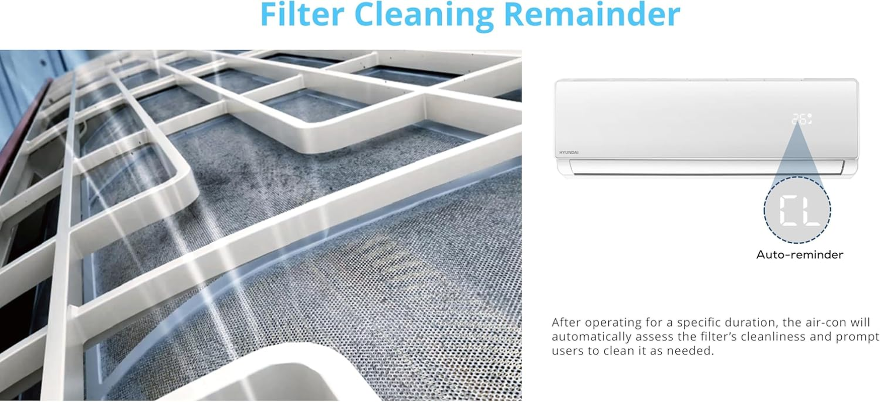 Hyundai 3.5Kw Inverter Smart Split System Air Conditioner (Reverse Cycle) - HYSSSAC35TA image number 2