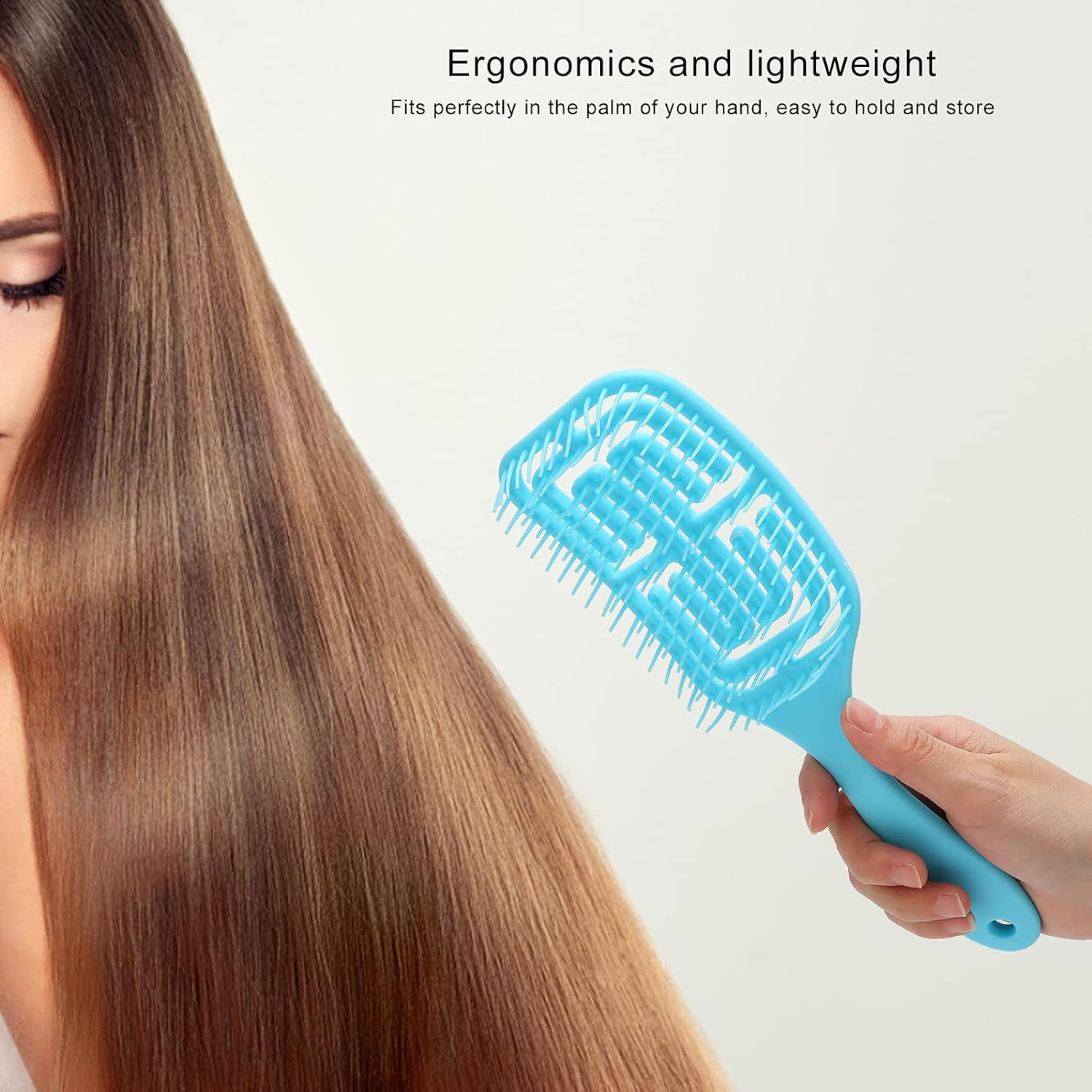 Detangling Hair Brush Styling Comb for Curly Hair and Scalp Massage (BLUE)