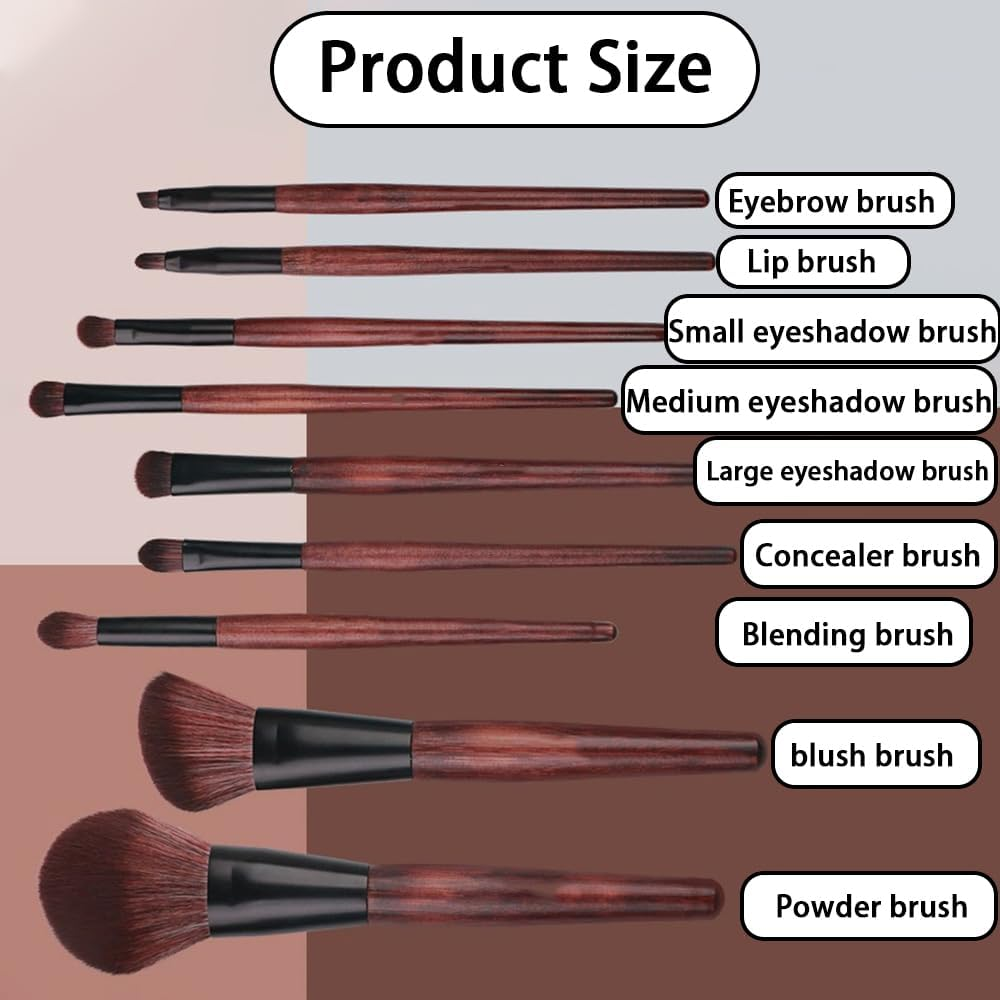 Shukitechi Professional Makeup Brush Kit &ndash; Soft Bristles for Eyeshadow, Contouring & Blending, Full Cosmetic Brush Set for Beauty Enthusiasts image number 4