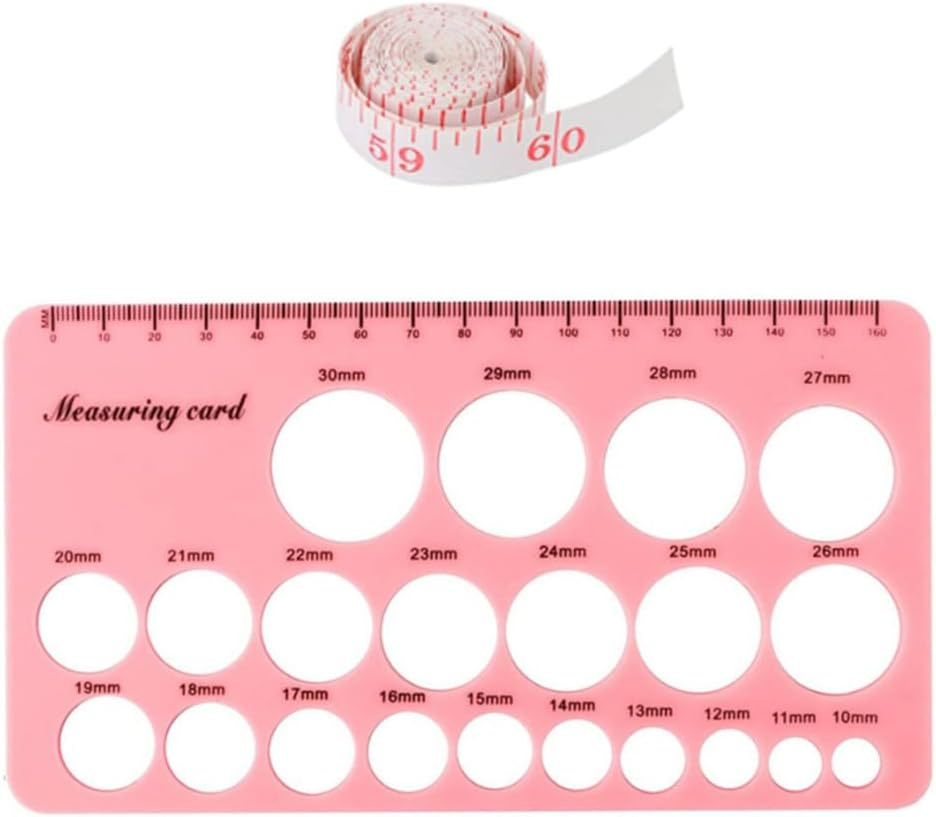 Naisfei Nipple Ruler, for Flange Sizing Measurement Tool, Silicone Soft Flange Size Measure for New Mothers, Silicone Flanges Size Measure for Nipples (Pink) image number 1