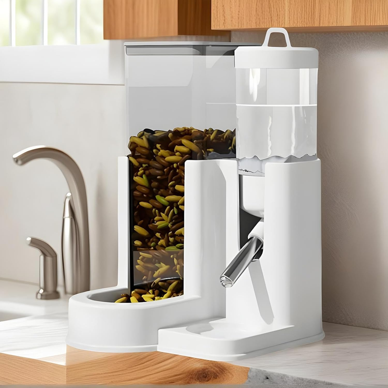 Hamster Feeder, Small Animal Waterer Automatic Feed, Pet Waterer Automatic Feed for Daily Cage, Water Dispenser, Living Room, Bedroom, Water Trips image number 5