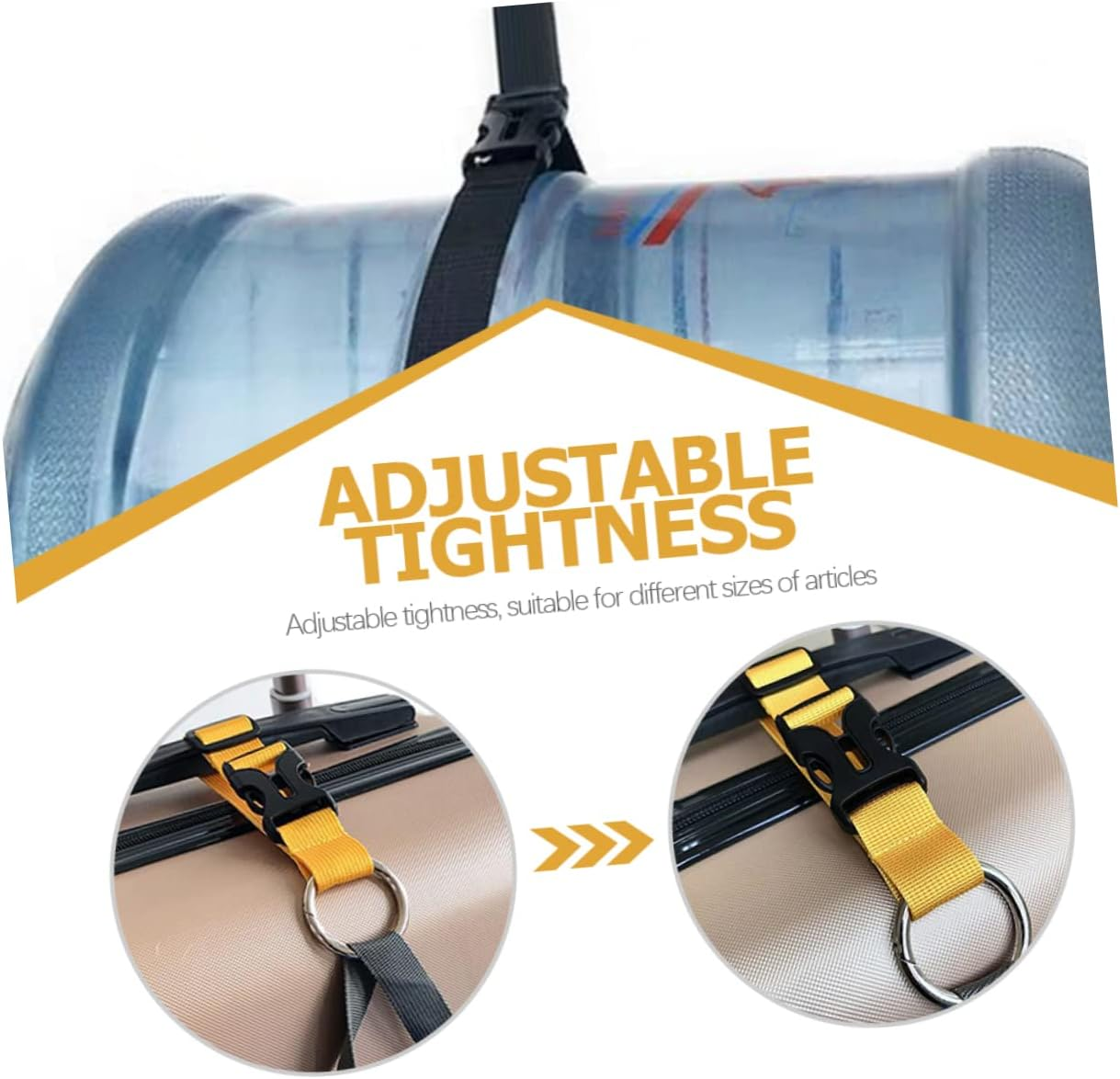 VANZACK 2Pcs Adjustable Outdoor Luggage Straps for Suitcases Lightweight Travel Accessories to Secure Your Bags and Prevent Accidental Openings image number 6