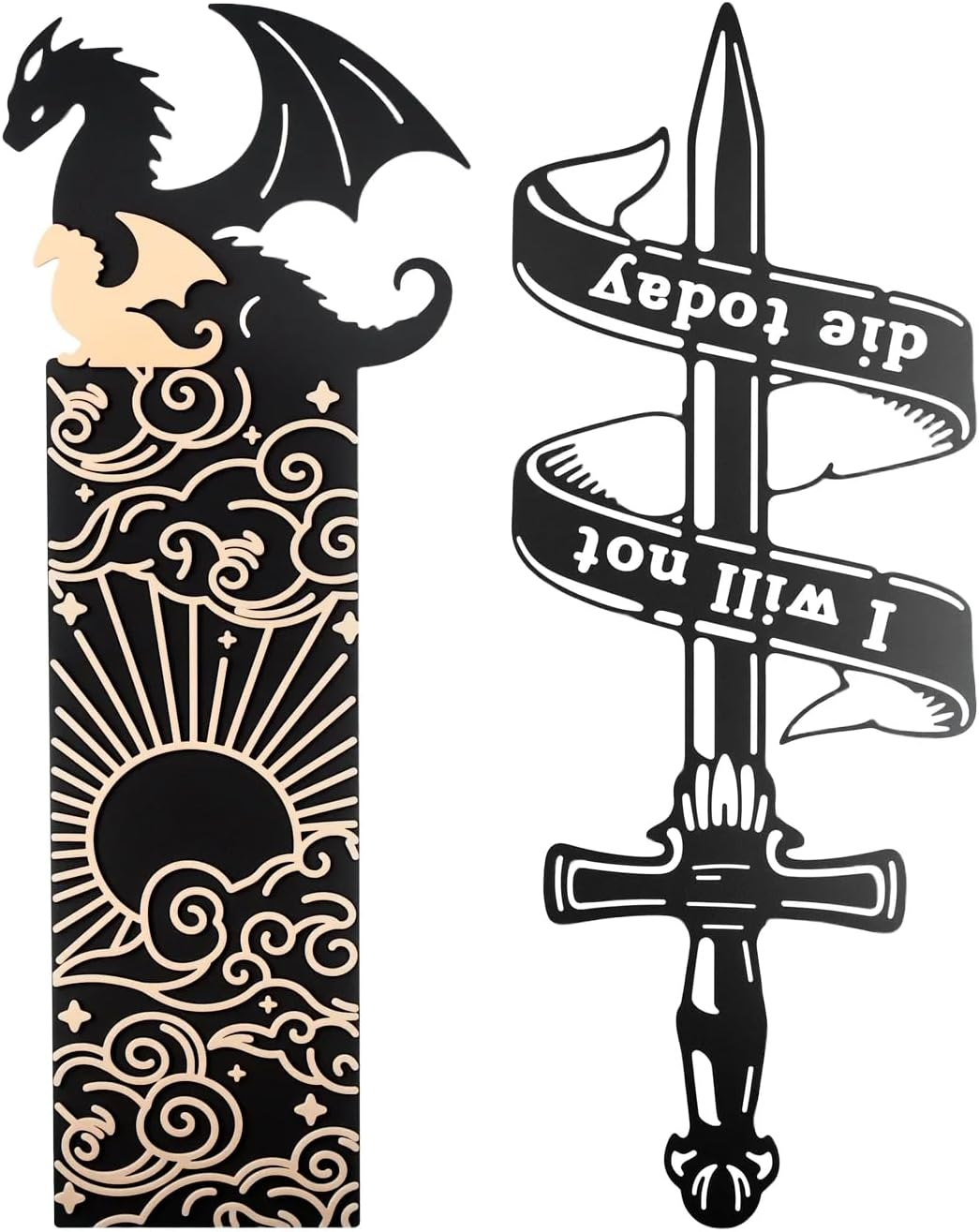 2PCS Fourth Wing Bookmark, Flying Dragon Bookmarks Reading Marks Books Cool Book Marks for Reading Men Women Book Accessories, Presents for Books Lovers (Style 1) image number 5