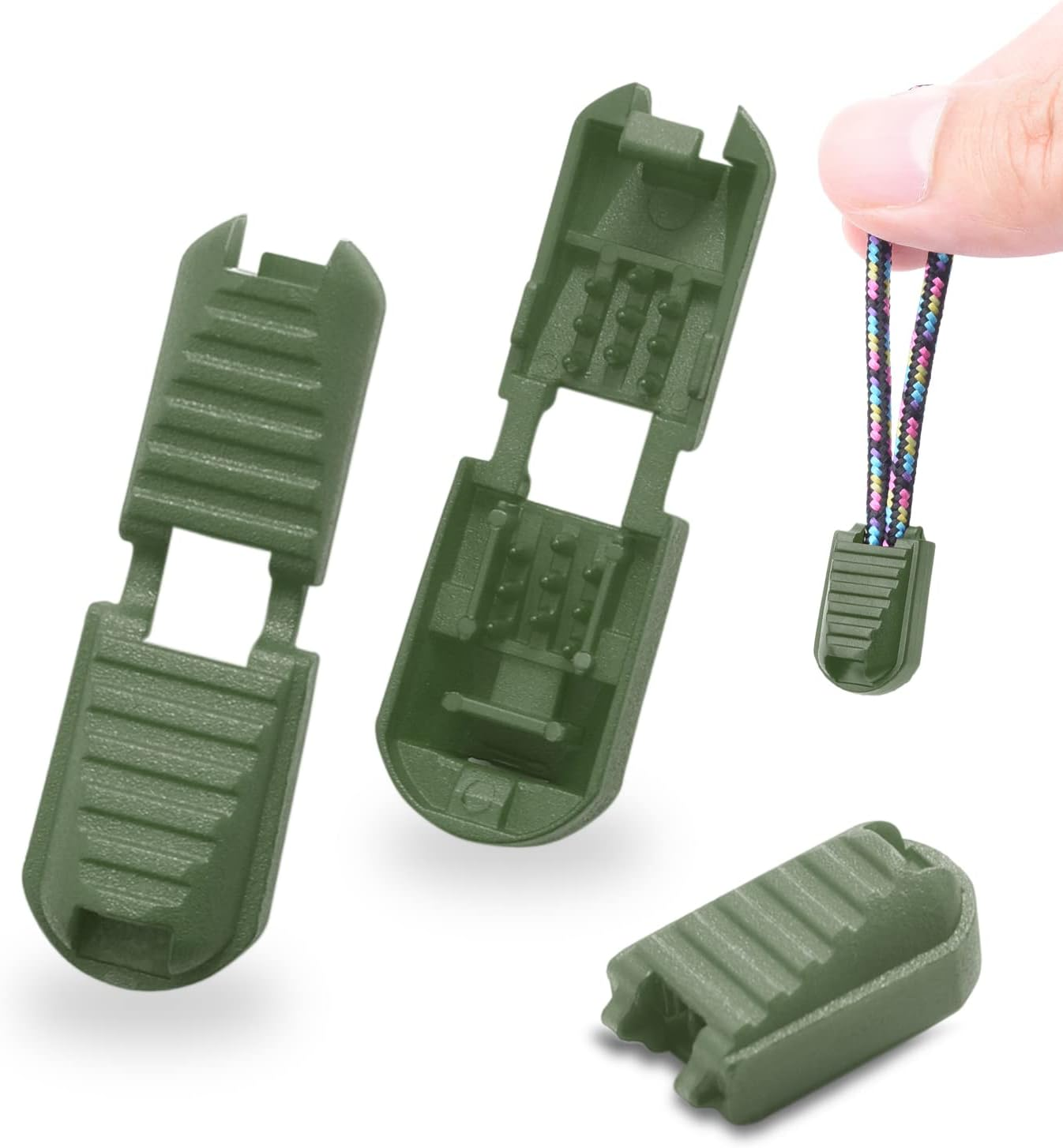 25 Pack Zipper Pull Tabs Cord Ends Tips Shoe Lace End Clips Cord Lock for Paracord Molle Backpack Quick No Tied Shoelace Triathlon Marathon Running Shoe