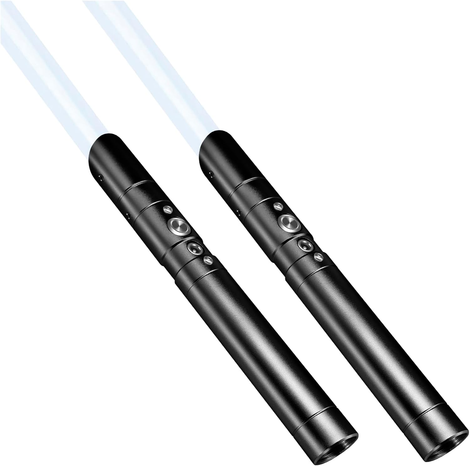 Lightsaber Rechargeable 7 RGB Color Metal Hilt Dueling LED Light Saber for Adults Kids Cosplay Accessories with Sound Mode, Silver