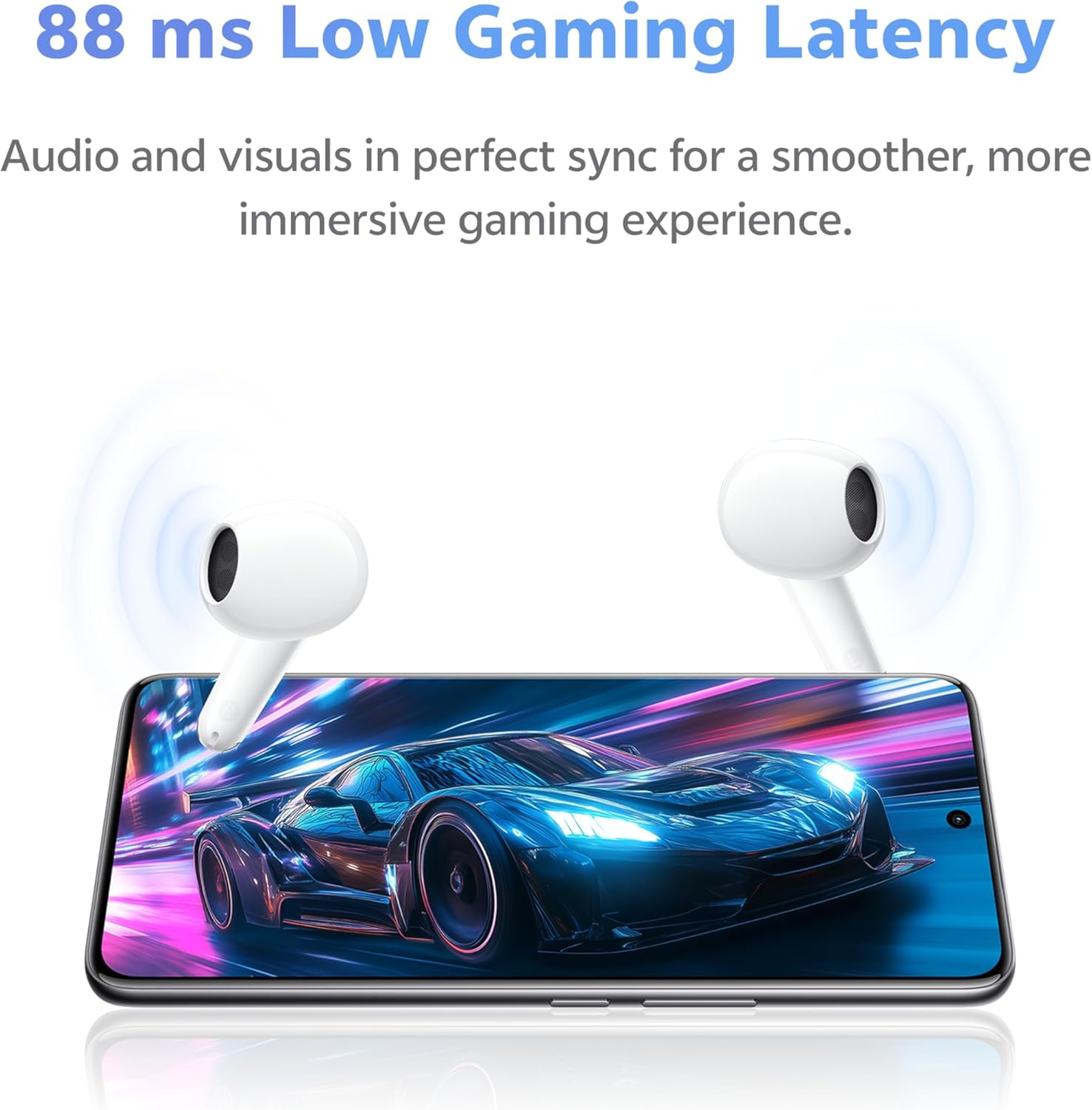 Vivo Buds Air3 Wireless Headphones Ultra Long Battery Life up to 50 Hours, AI Noise Cancelling for Calls, Dual Device Connection, IP54 Dust and Water Protection, Bluetooth 6.0 image number 1