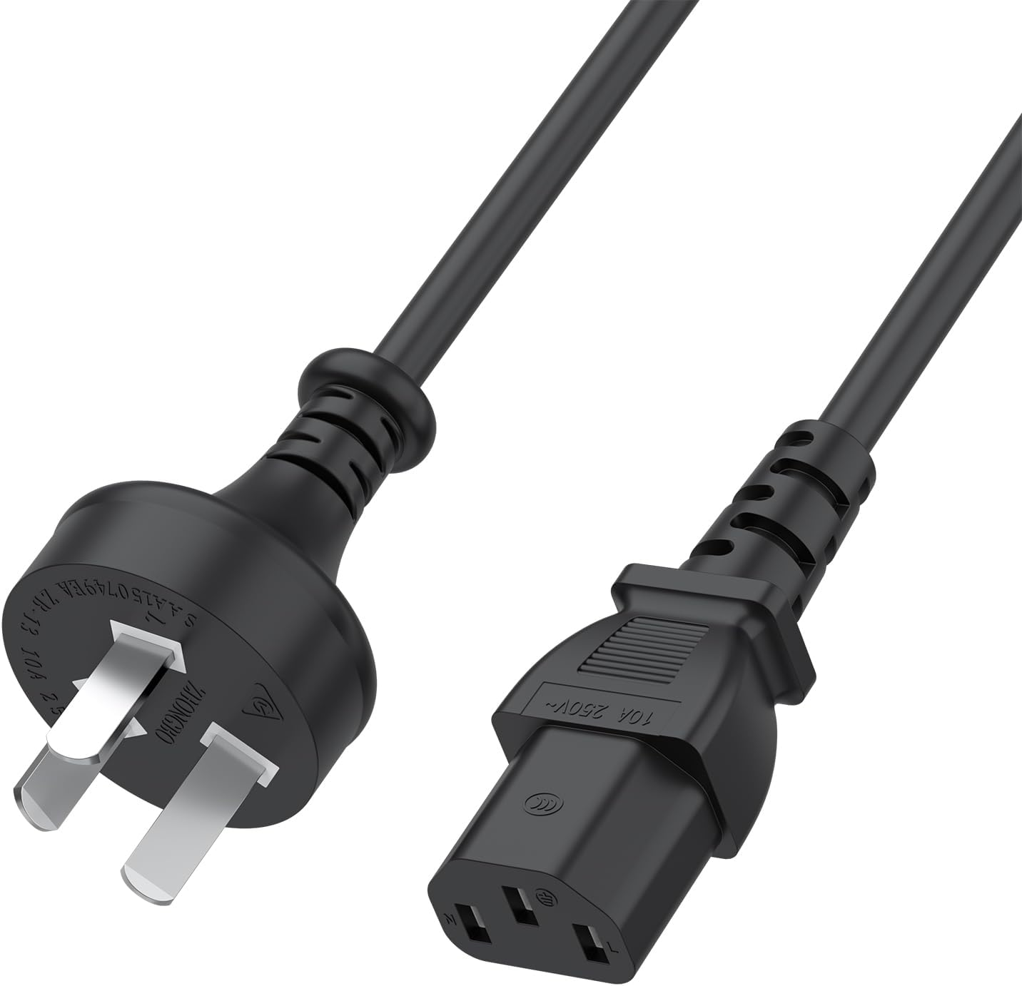 1.5M/5Ft AU Plug 3 Prong Power Cable Cord for Computers, Tvs, Monitors, LG LED LCD Smart 1080P Hdtv,Samsung, Acer, Asus, Epson Printer AC Cable (NEMA 5-15P to IEC 320 C5) 10A 250V image number 6