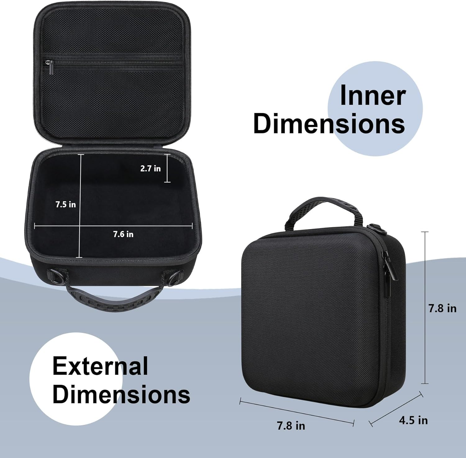 RAIALL Camera Case for Sony Alpha A6000/A6100/A6400/A6700/ Sony Alpha 7 II III IV/7R V Mirrorless Digital Camera and Lens, Vlogging Camera Hard Travel Bag with a Shoulder Strap and 3 Dividers, Black