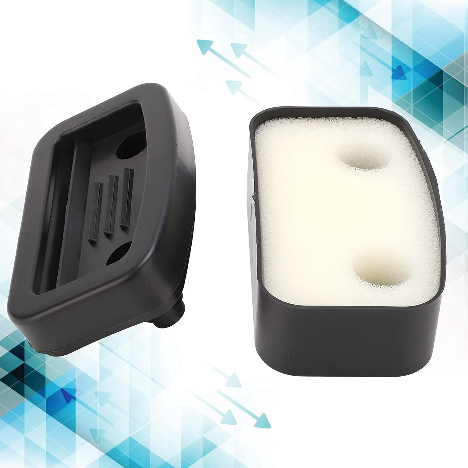 65Mm Air Compressor Silencer, Air Intake Filter, Block Dust& Reduce Noise, Sound Noise Muffler for Piston Compressor Blower Boiler, Plastic Shell Square