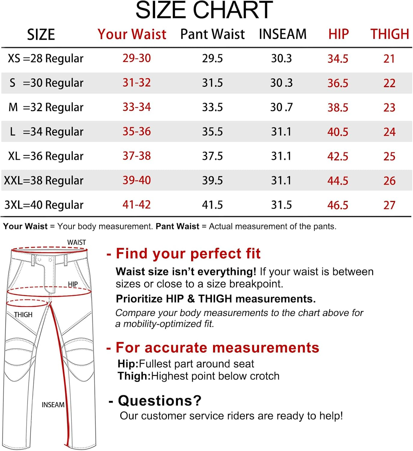 Ctbqitom Men'S Motorcycle Pants Motocross Riding Jeans Adventure Motorbike Pants with Knee and Hip CE Armor Protector Pads