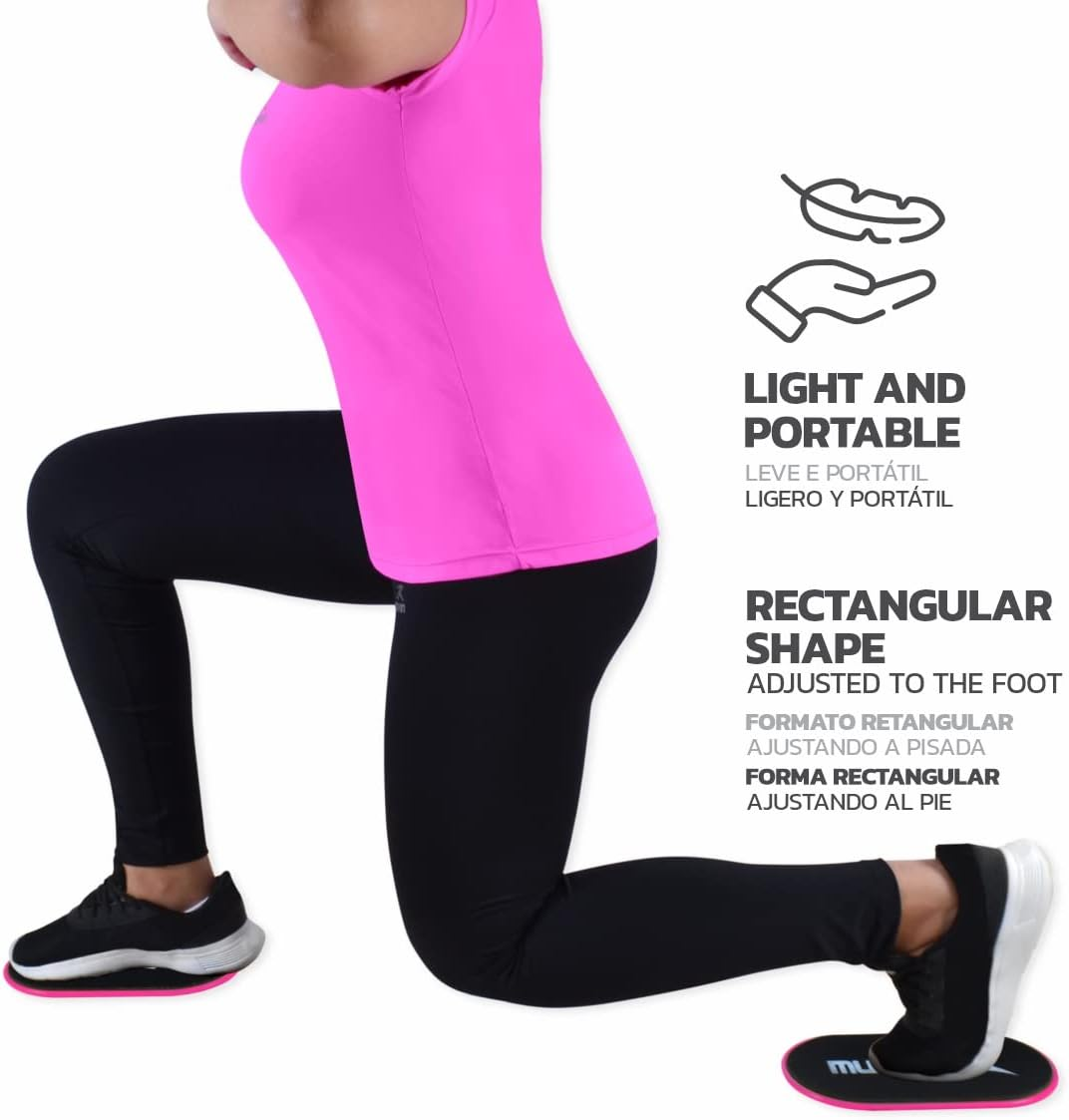 Muvin Core Sliders for Working Out - Pack of 2 Premium Workout Sliders - Fitness Sliders for Full Body Workout, Abdominal Exercise Equipment - Exercise Sliders for All Kinds of Surfaces image number 5