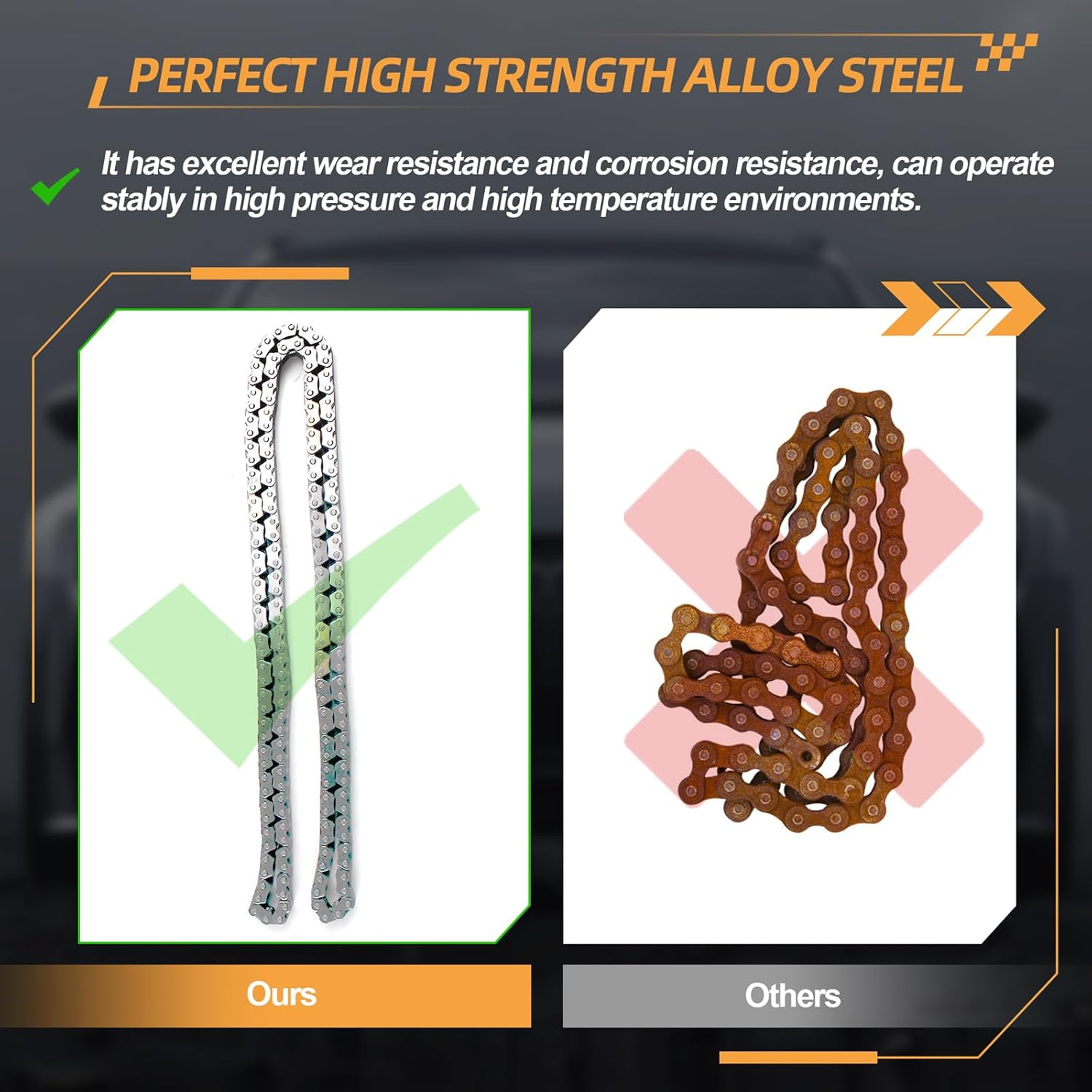 Noptul Engine Timing Chain Kit, Suitable for Hyundai Kia Elantra Sonata Tucson Optima Soul Forte 2.0L G4NC, Automotive Camshaft Adjuster Set Replacement Part with 2 CVVT Gears 24321-2E200 image number 3