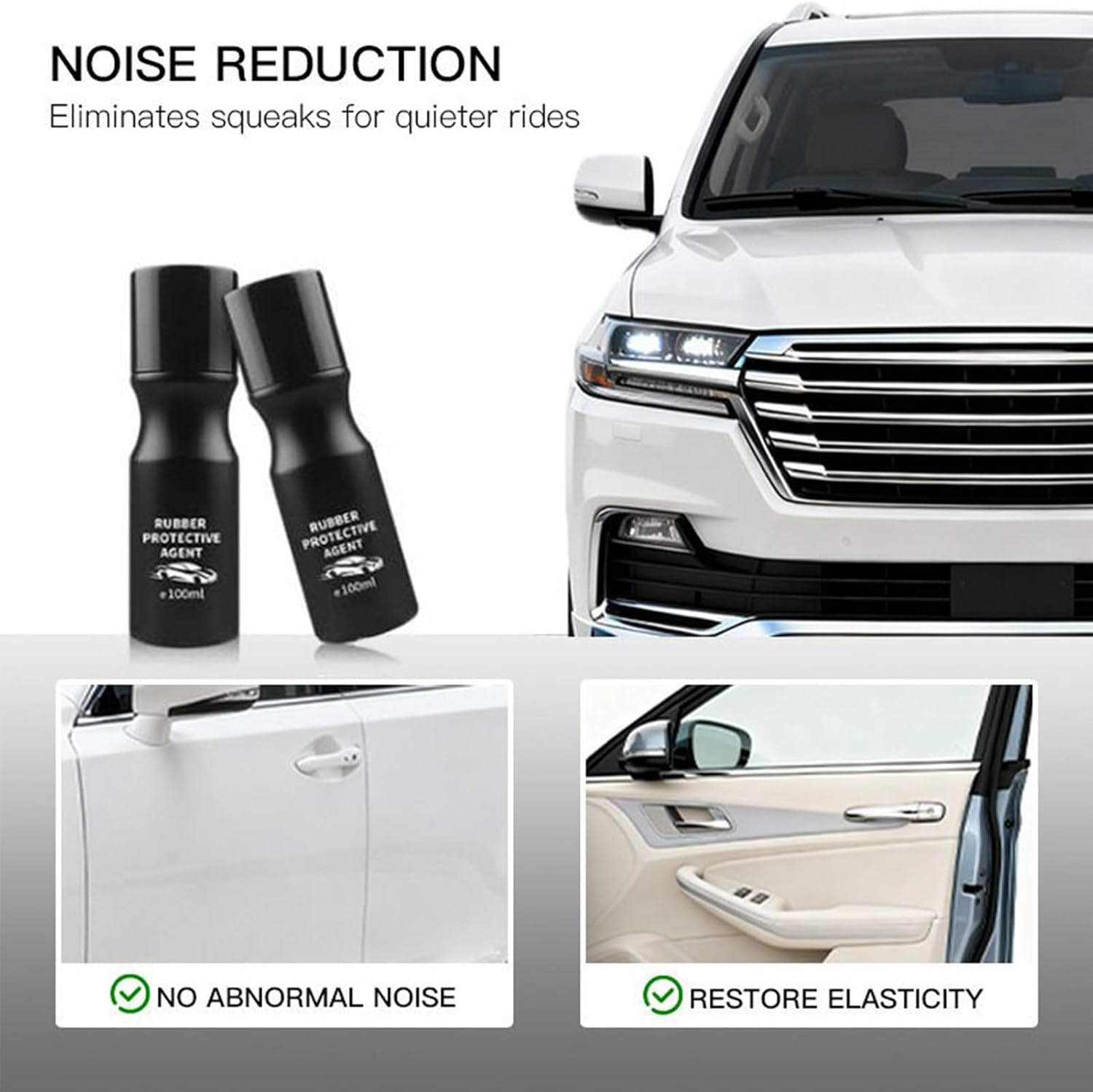 Rubber Protector 100Ml - Car Rubber Care, Window Seal Protective Agent | Automotive Rubber Sealant, Dry Lubricant, Window & Trunk Seals - Maintains and Prolongs Vine image number 6