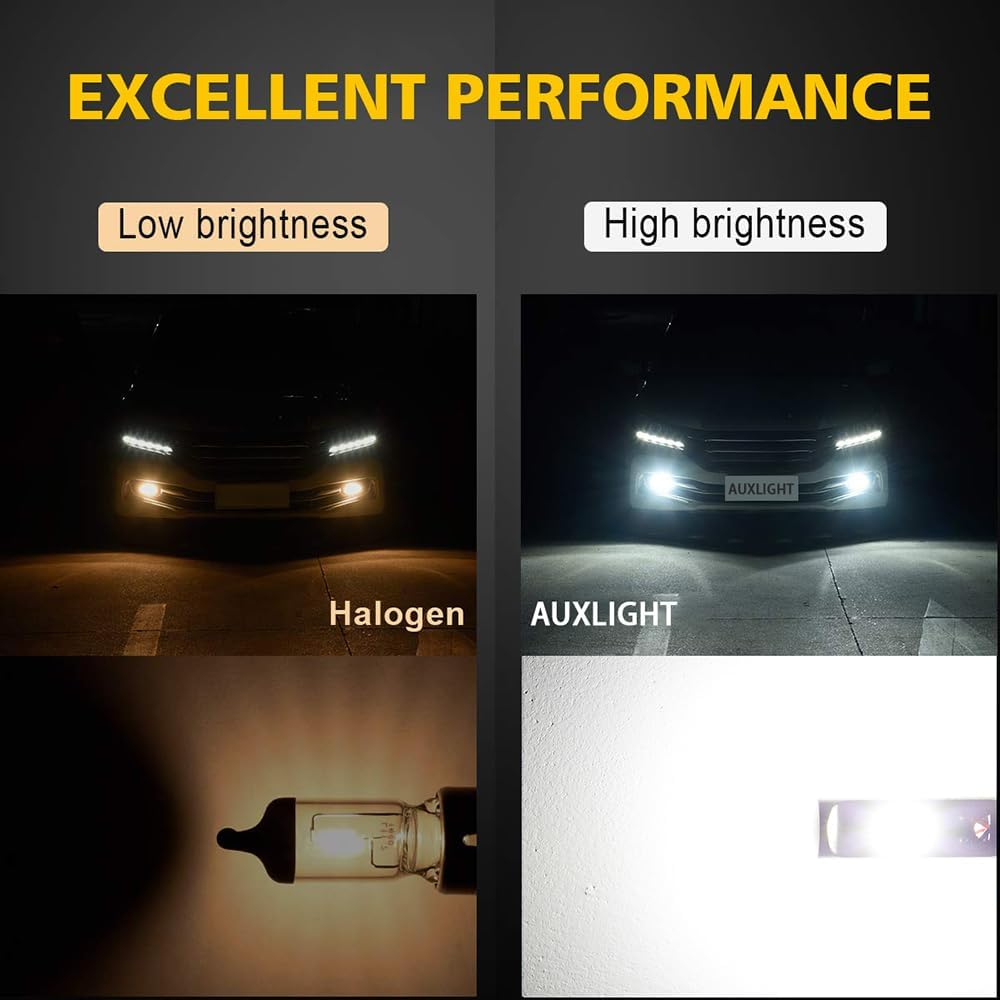 AUXLIGHT 881 889 886 894 862 896 898 LED Fog Light Bulbs 6000K Xenon White, Super Bright High Power COB Chips LED Fog Daytime Running Lights DRL Bulbs Replacement for Cars, Trucks (Pack of 2) image number 6
