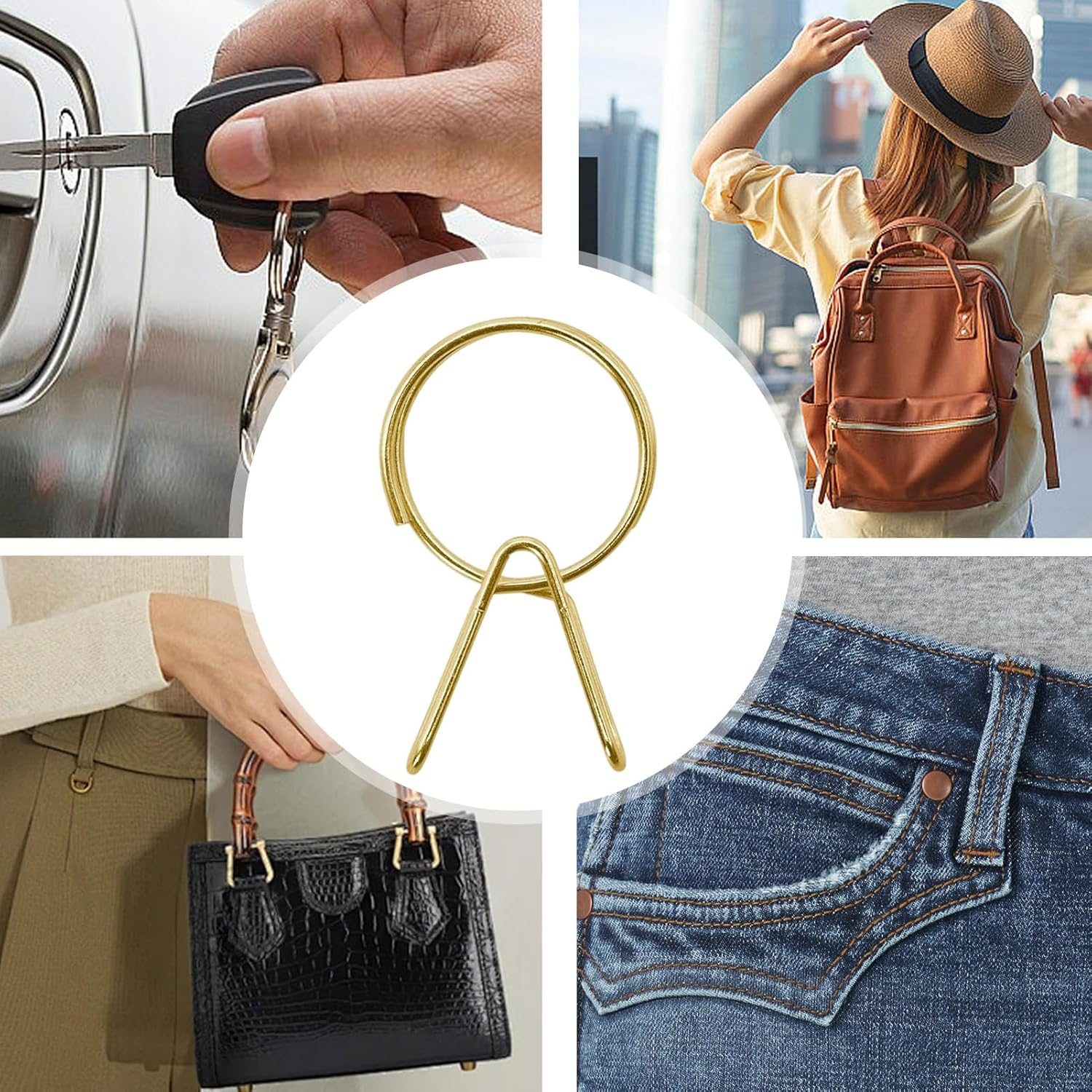 Pocket Clip | Clip on Key Organizer | Compact Secure Wallet Purse Accessory for Men Women Work Travel Car Home Belt Pants Pocket image number 2