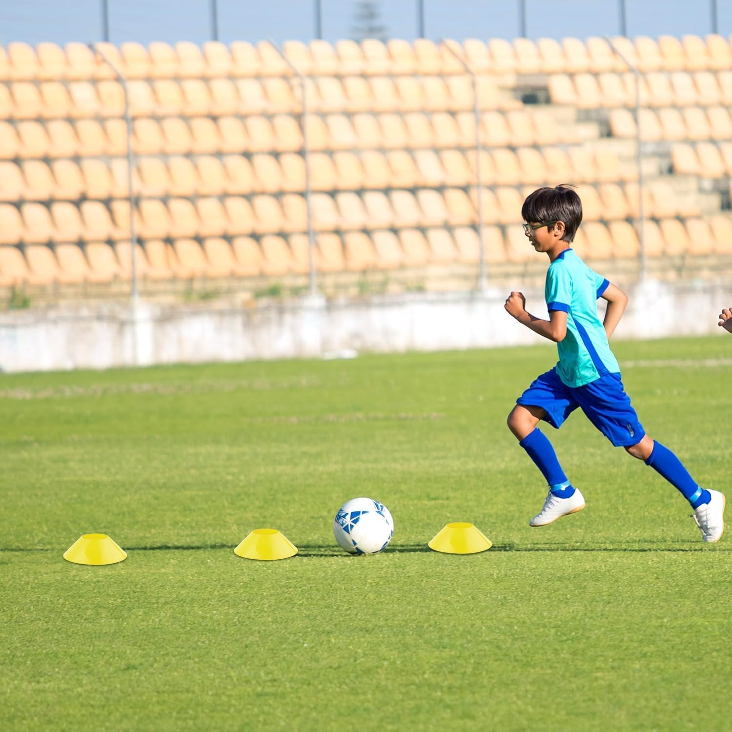 Soccer Markers Disc Cones with Net Bag, 20Pcs Pro Disc Cones Sport Disc Cones, Agility Soccer Cones Multi Color Sports Space Markers image number 2