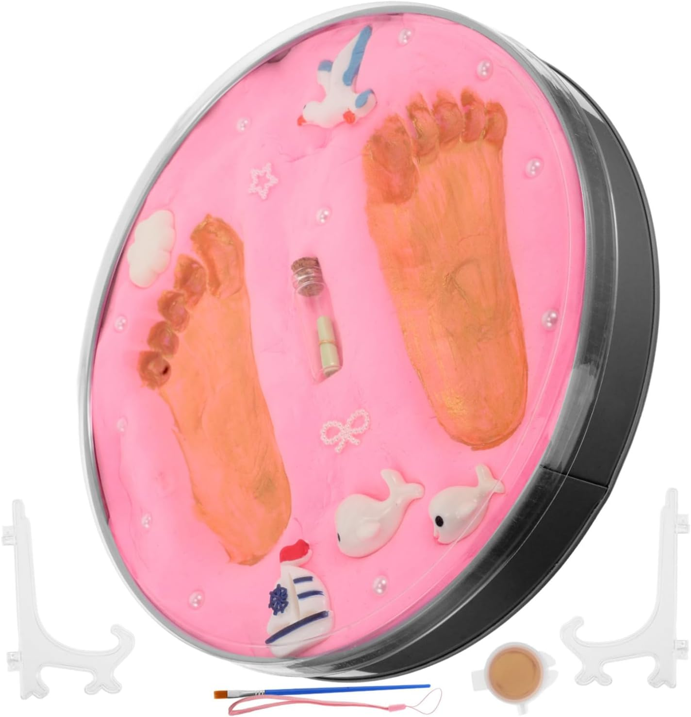 Handprint Mud Registry Search Handprint Photo Frame Kit Footprint Ink for Newborn Keepsake Handprint Ornament Kit Handprint Frame