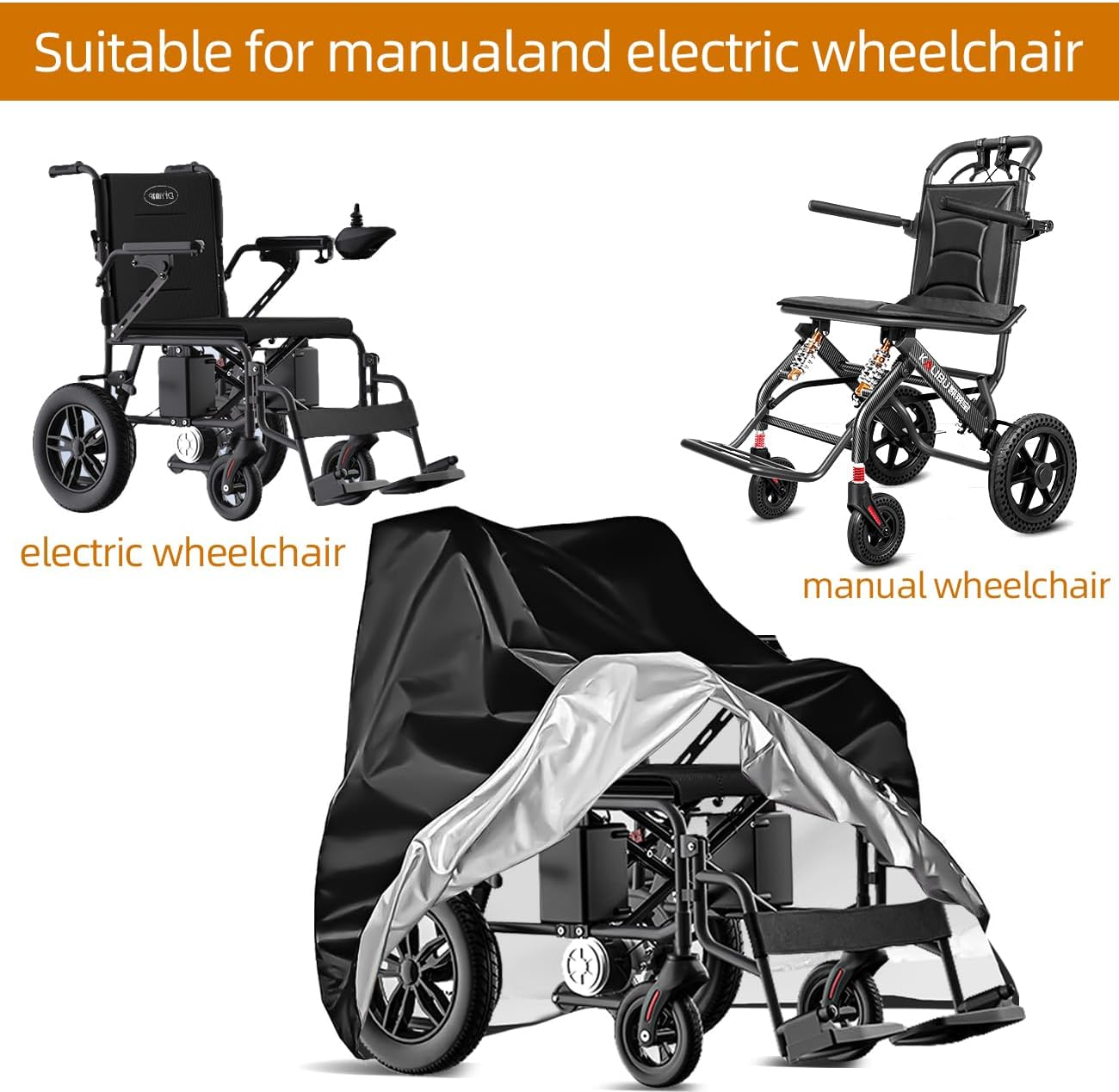 Heavy Duty Waterproof & Dustproof Electric Wheelchair Cover - Prevent Rain, Wind, Dust, Sun, UV for Indoor & Outdoor image number 1