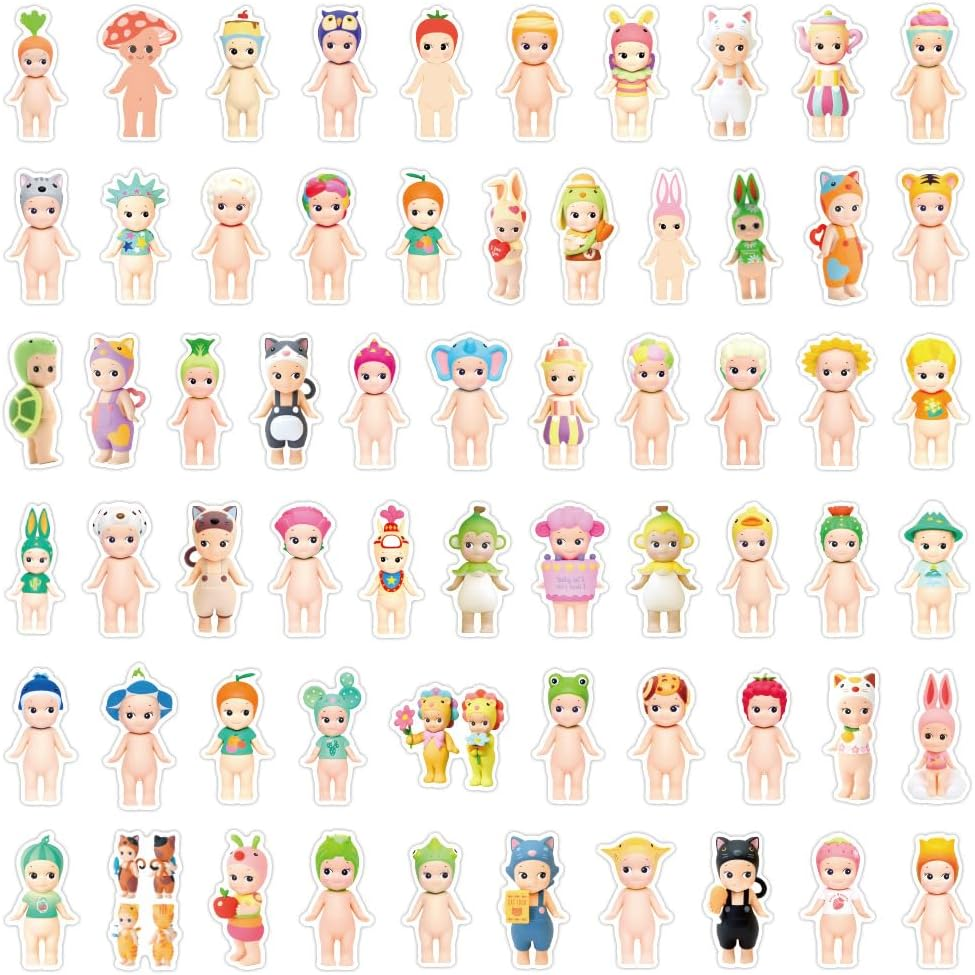 110Pcs Sonny Angel Stickers, Vinyl Waterproof Cute Sonny Angel Stickers for Kids Teen Crafts Laptop Bottles Envelopes Gifts Tags Snowboard image number 6