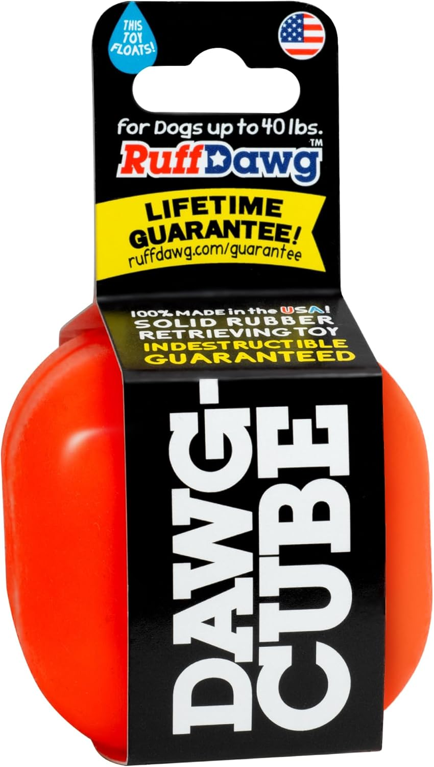 Ruff Dawg Indestructible Dawg-Cube Dog Toy - Crazy Bouncing Toy, Retrieving, Fetch, Made in the USA, Floats, 2.5 Inches Square, up to 40Lbs image number 5