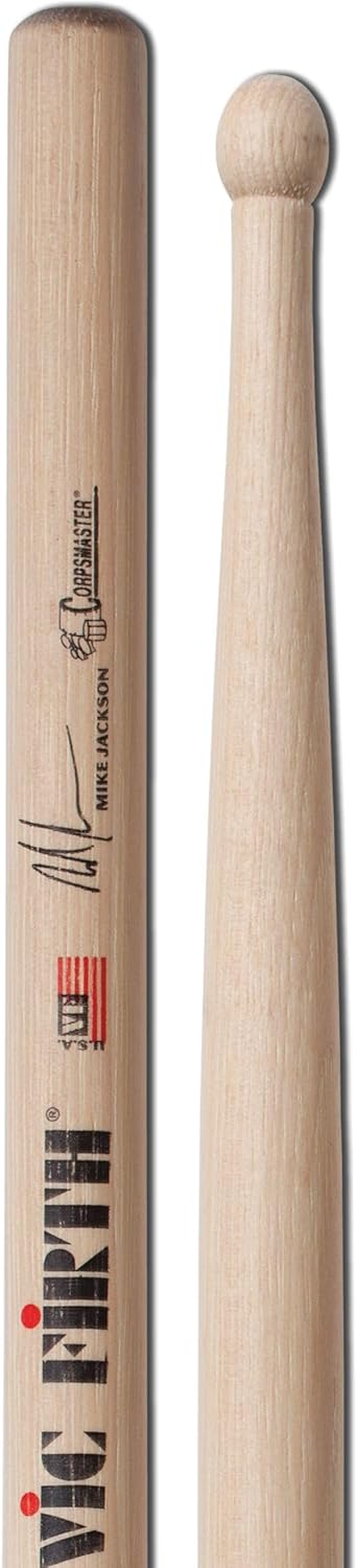 Vic Firth - Corpsmaster&reg; Signature Series Snare Drumsticks - Jeff Queen - Wood Tip image number 6