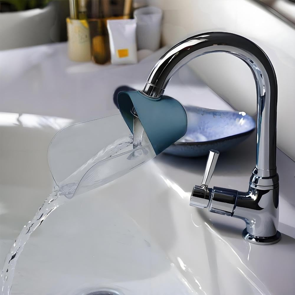 2 Pack Baby Bath Faucet Extender, Bath & Handwashing Helper for Kids, Faucet Protector for Baby Hand Washing, Fits Most Bathroom Kitchen(Dark Blue) image number 5