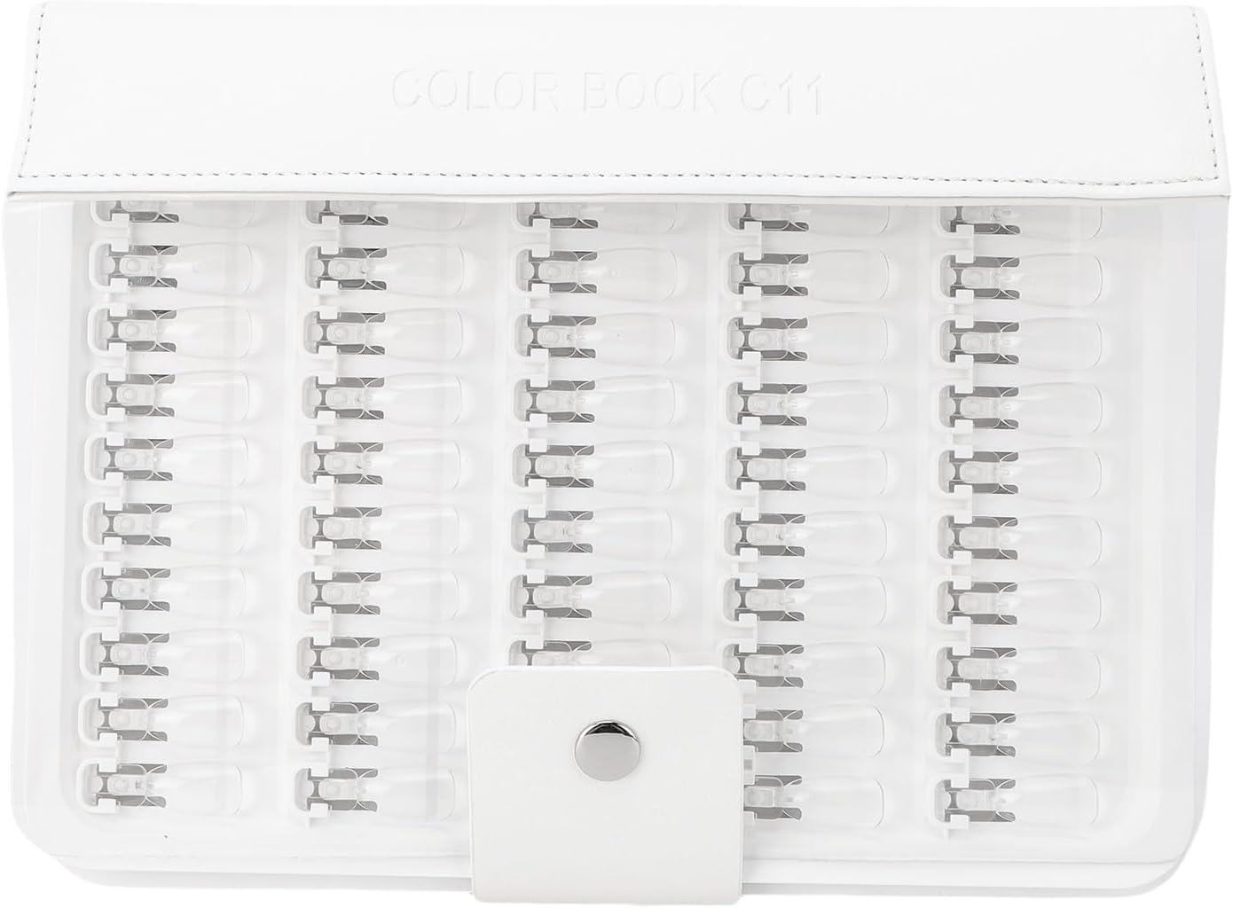 Depisuta 150 Colors Nail Art Sample Book with Compact Design, ABS PU Leather Material, Nail Swatches Organizer with Fixed Plastic Plate, 23X18Cm, for Home DIY Salon image number 6