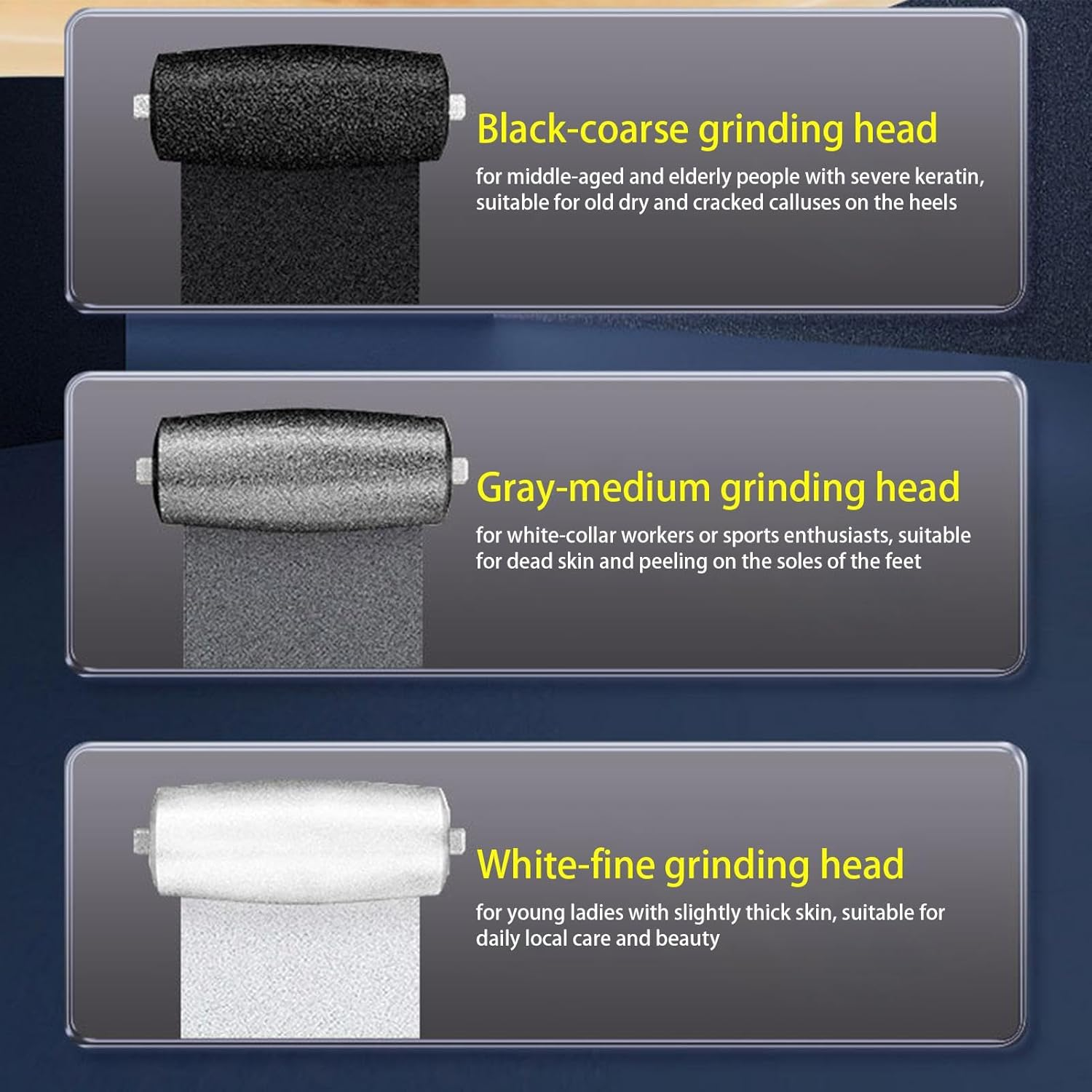 Feet Scraper File, USB Rechargeable Foot Scrubber Adjustable File, Automatic Pedicure Tool Indoor Outdoor Use Feet Scraper for Mother, Father, Wife image number 6