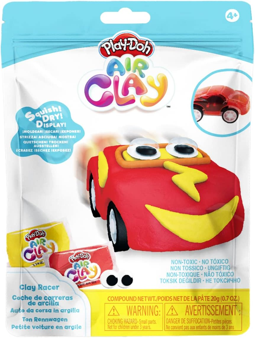 Play Doh Air Clay Racer Red, Sensory and Educational Craft Toys for Kids, Ages 4+
