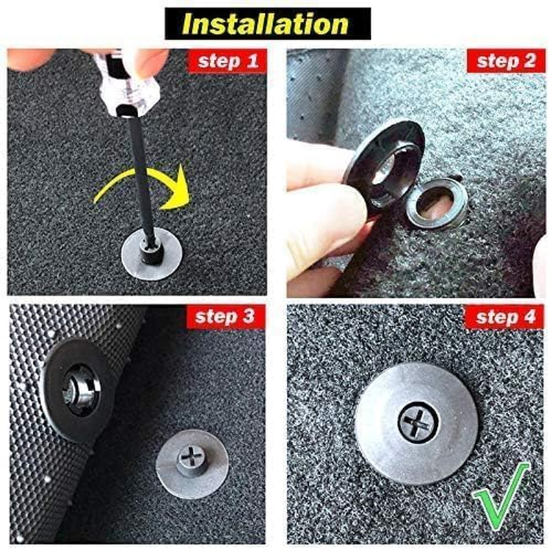 AUTOXBERT 10X Car Mat Clips/Fixings/Fasteners Floor Twist Lock for Car Carpet
