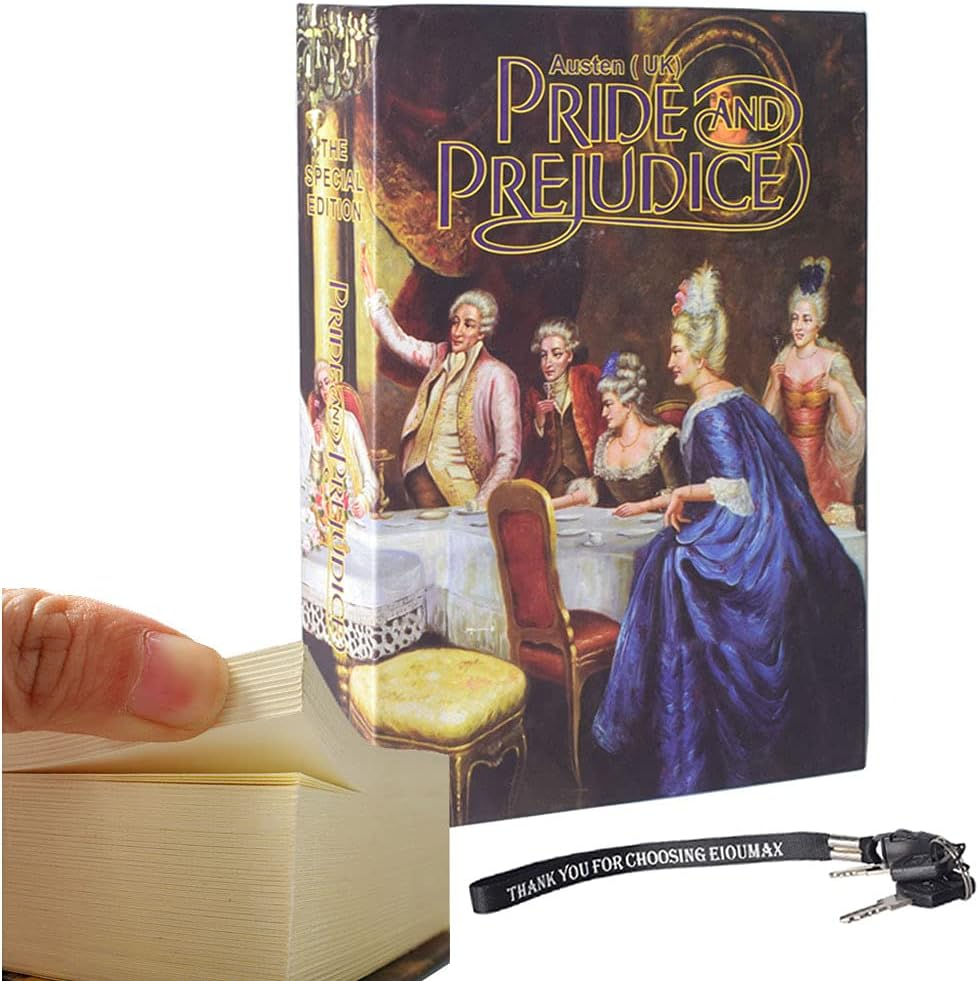Booksafe Diversion Secret Real Book Hidden Safe with Key Lock Real Paper Book Locking-Les Miserables