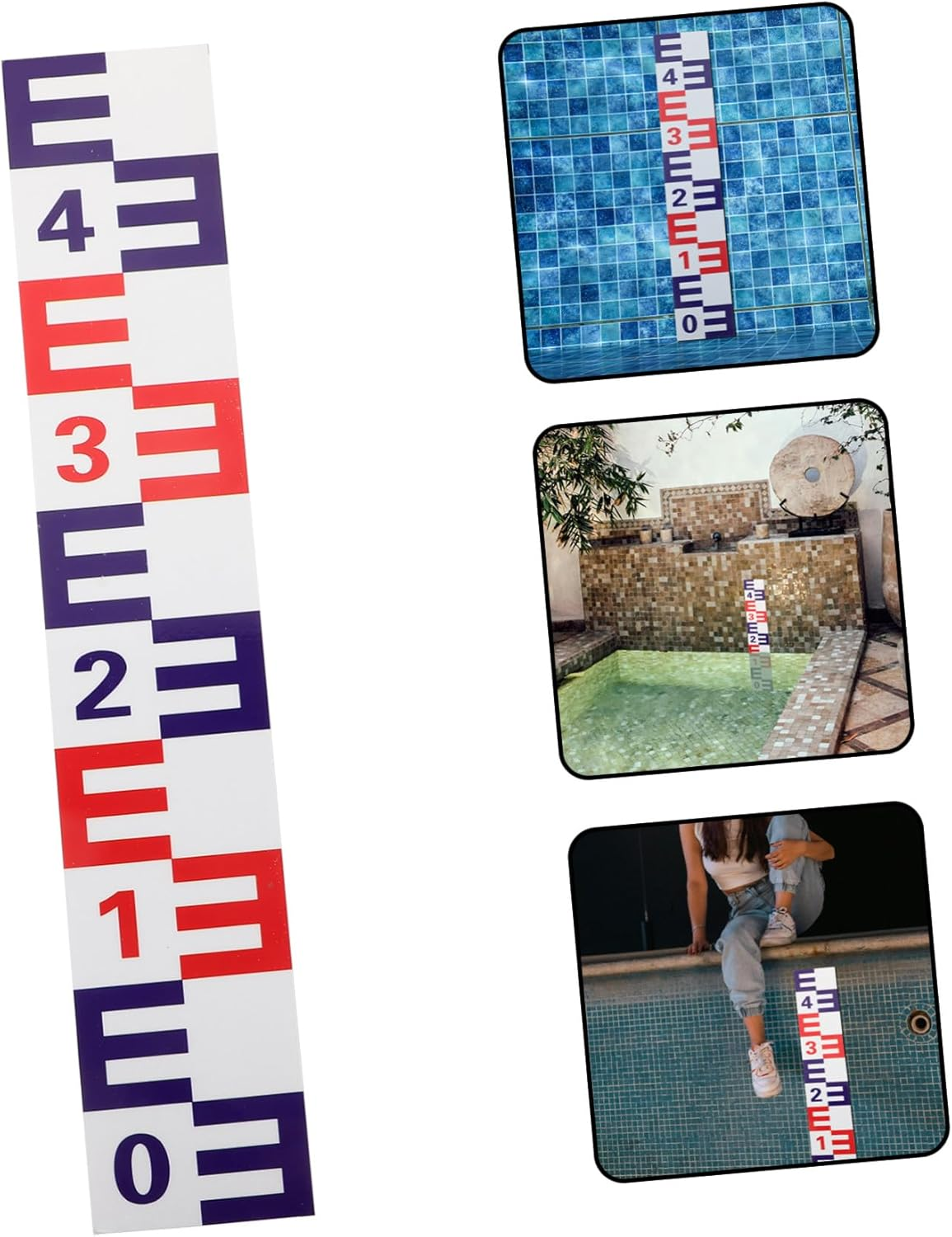 DECHOUS Water Level Indicator for Pool Water Level Gauge Sticker Self-Adhesive Decal for Pool image number 5