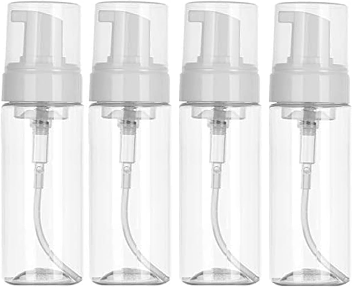 Foaming Dispenser 7Oz Transparent Empty Spray Bottles 2Pcs Plastic Foam Pump Travel Soap Portable Foam (200Ml)