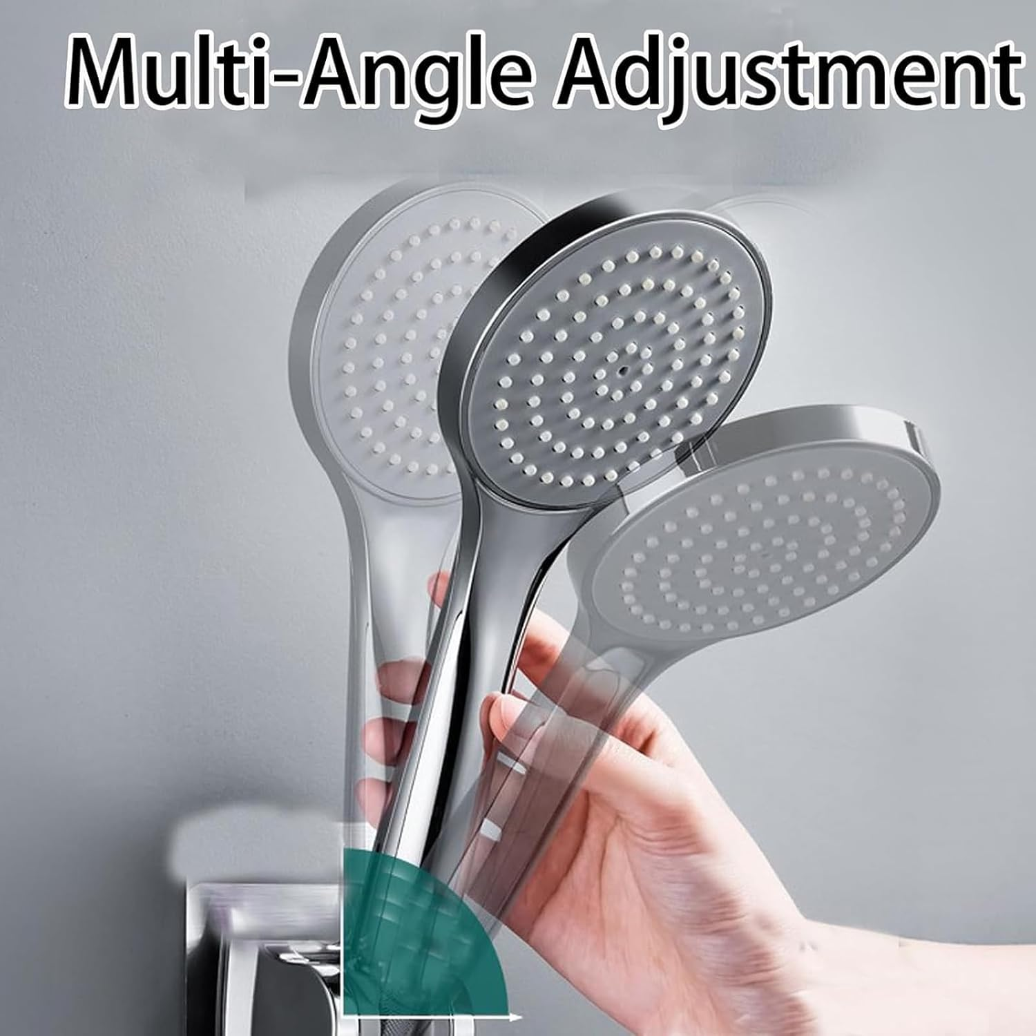 Shower Head Holder, No Drill Mount Shower Accessories, Adjustable Angle Gutter Mount for Bathroom, Shower Enclosure Corner Holder, Universal Shower Arm Bracket image number 4