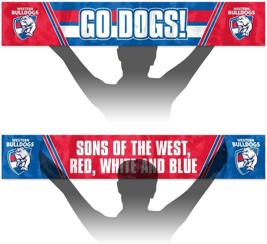 Western Bulldogs AFL Footy Banner Flag 133Cm X 20Cm