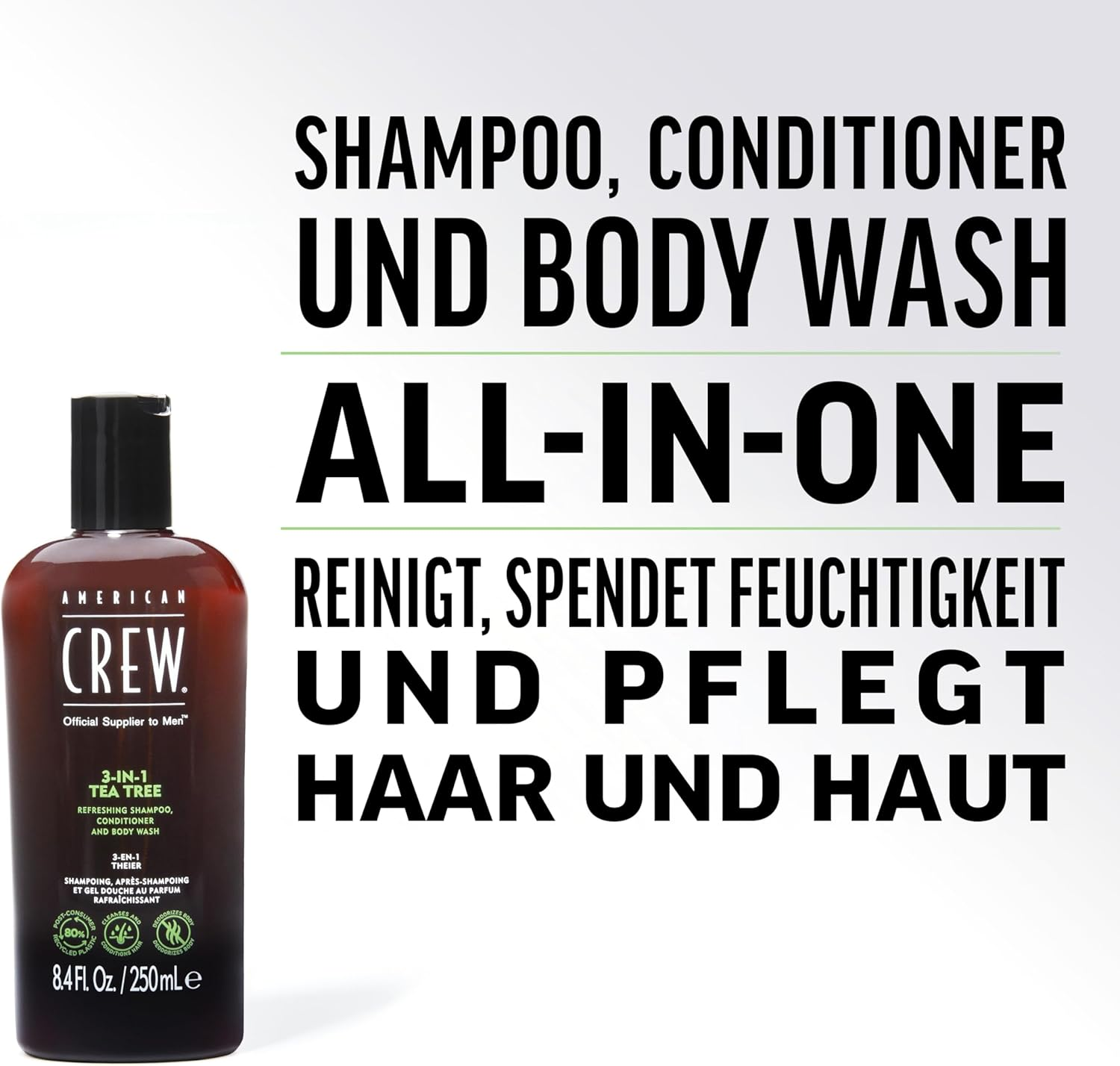 American Crew 3 in 1 Shampoo & Conditioner & Body Wash image number 4