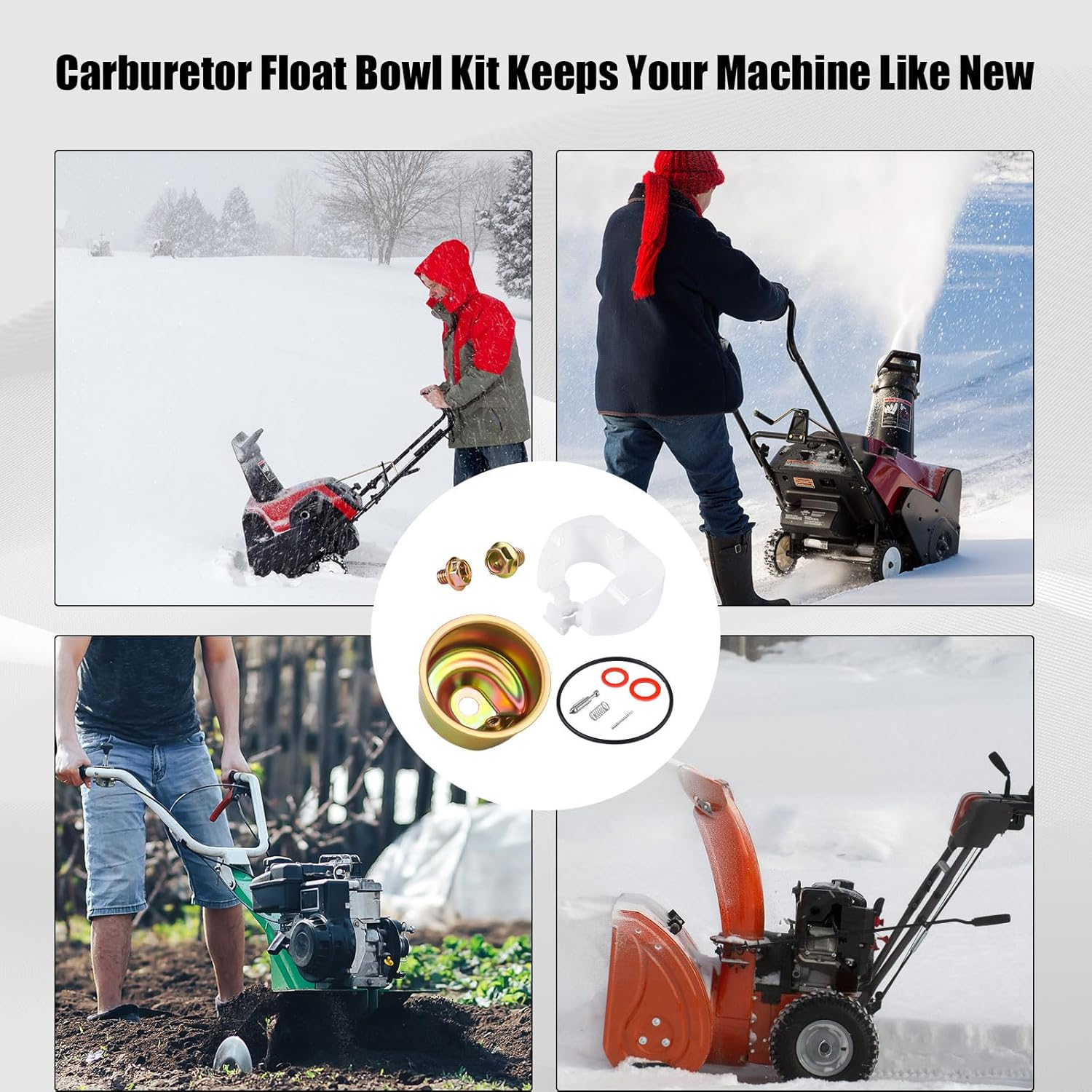 Carburetor Kit for Most Carburetor Bowl Chamber Float Pin Gasket Seal Needle Carburetor Repair and Rebuild Accessories and Parts Electric Start Kit for GX240 GX270 GX340 GX390 and More image number 5