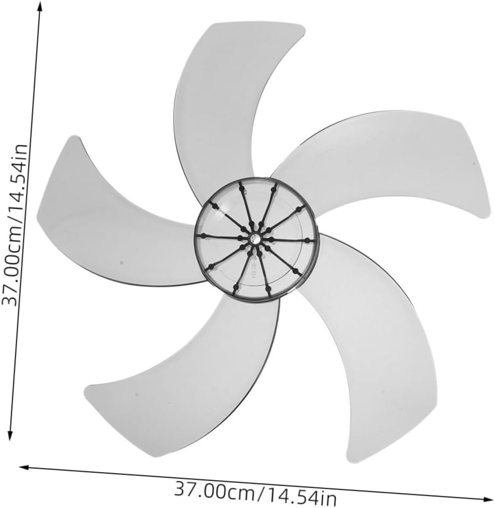 AUTSUPPL Replacement 16-Inch 5-Blade Standing Pedestal Fan Blades Black Plastic Electric Floor Fan Parts for Home and Bedroom Use image number 1