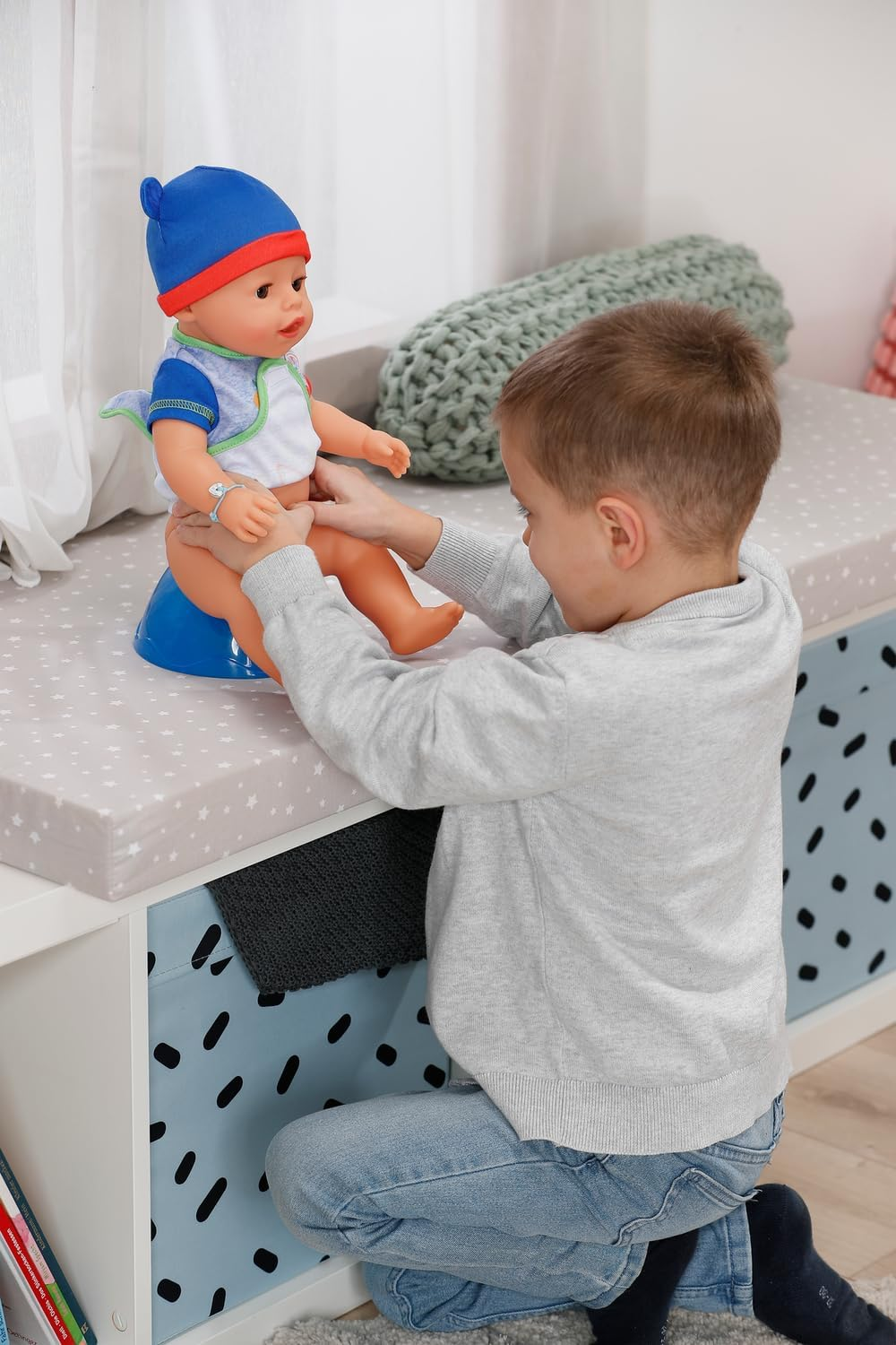 Baby Born Jonas, ​​Baby Doll with 10 Functions and Accessories, for Children Aged 3 and Over, Works without Batteries, 43Cm Tall Doll, 834848 Zapf Creation