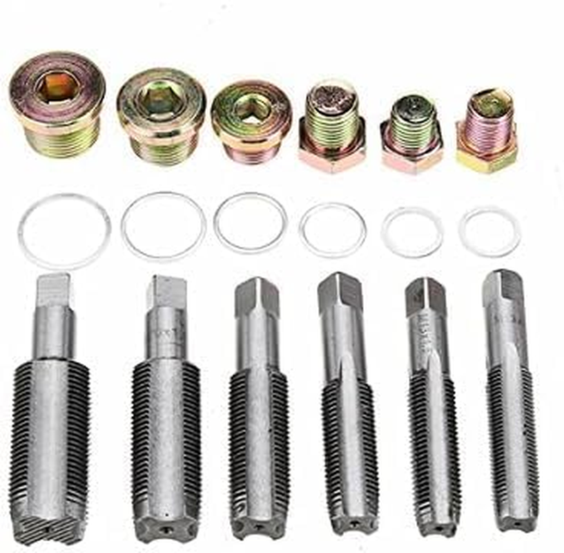 114Pc M13 - M22 Oil Pan Thread Repair Kit Sump Gearbox Drain Plug Tool Set image number 1