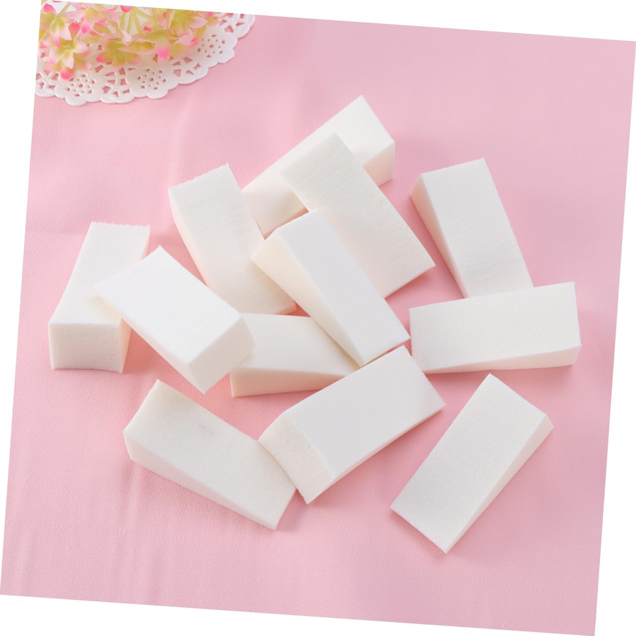 HONITANO Gradient Nail Sponges Fade Manicure Sponge 12Pcs White Nail Art Tools for Professional Manicure and Pedicure Kits