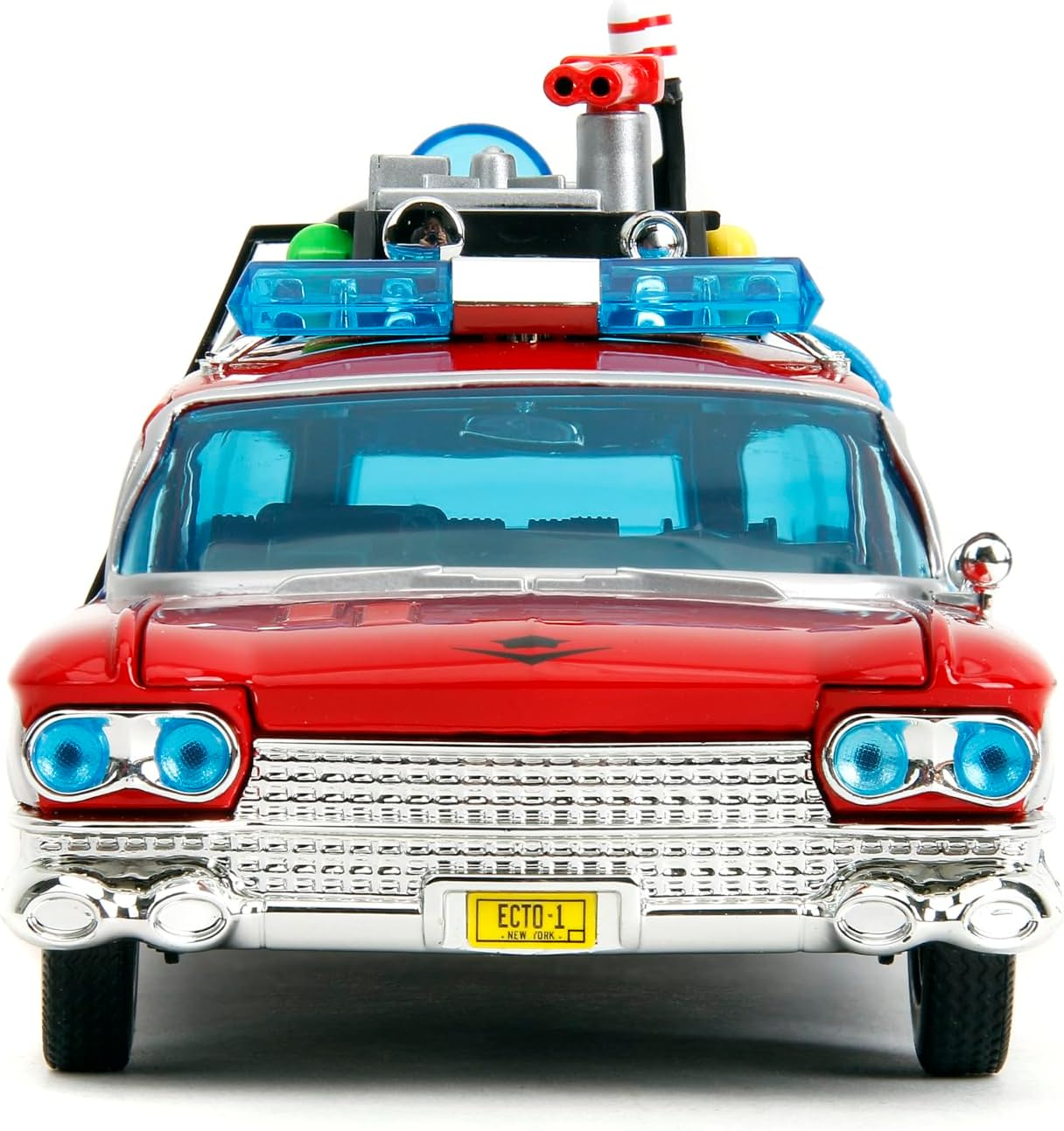 Jada Toys 1:24 Scale Hollywood Rides Ghostbusters ECTO-1 + Optimus Prime Mash-Up Diecast Vehicle image number 4