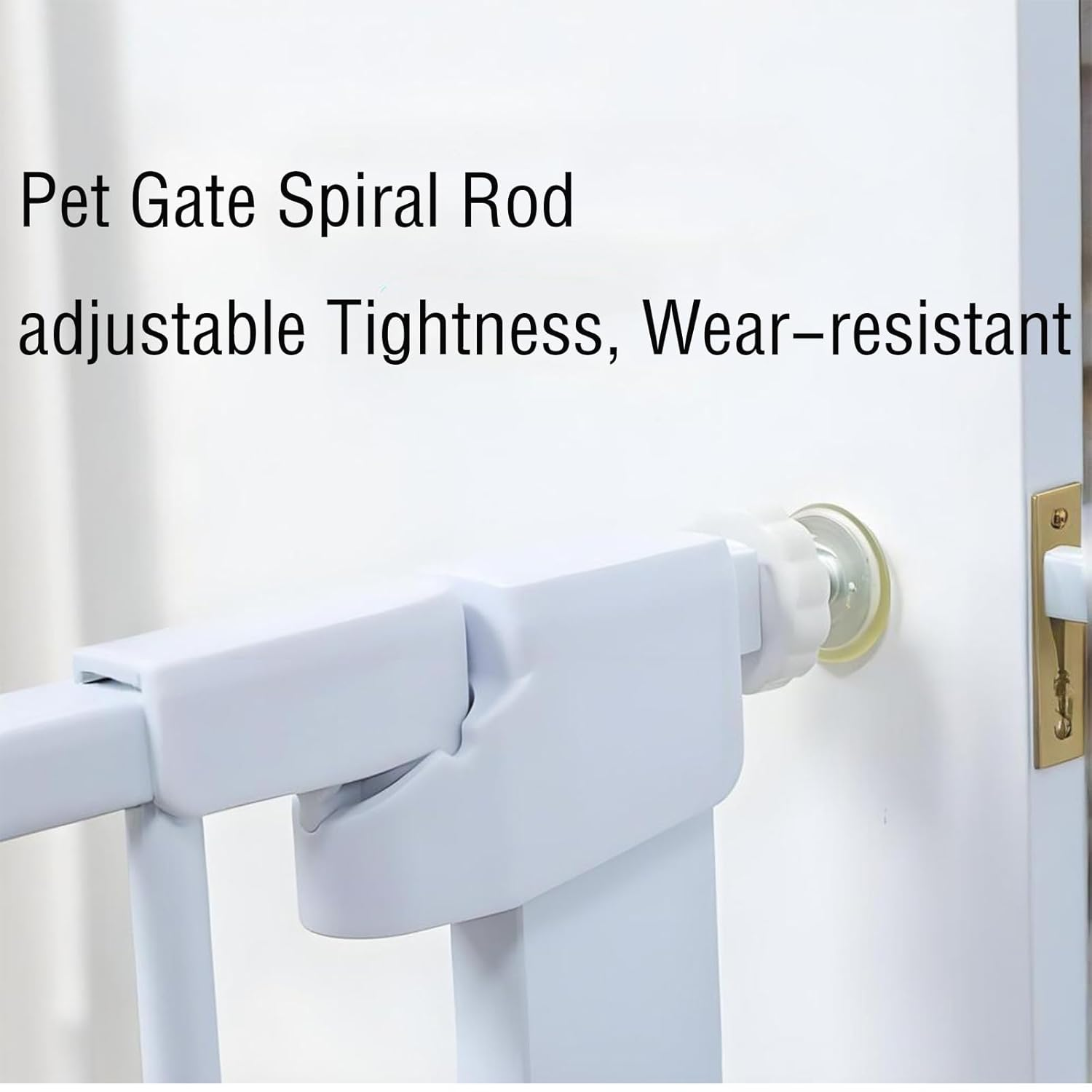 ZHIGOU 4 Pack Baby Gate Replacement Parts Threaded Spindle Rod 8Mm (M8), Pressure Mount Stair Accessories, Baby and Pet Safety Gate Replacement Kit, Improve Home/Store Security (White) image number 3