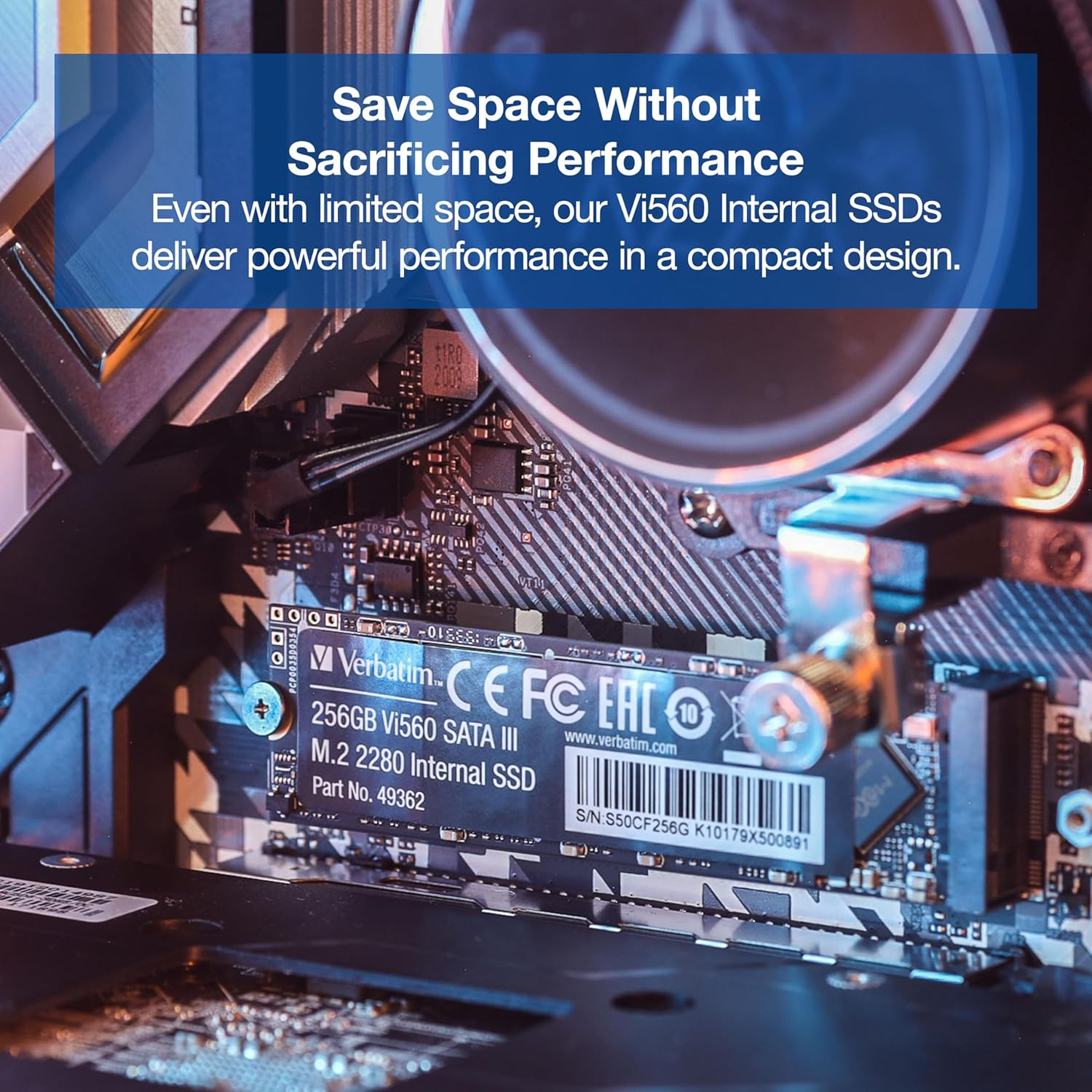 M.2 SATA III 2280 Internal SSD 1TB (Vi560) image number 3