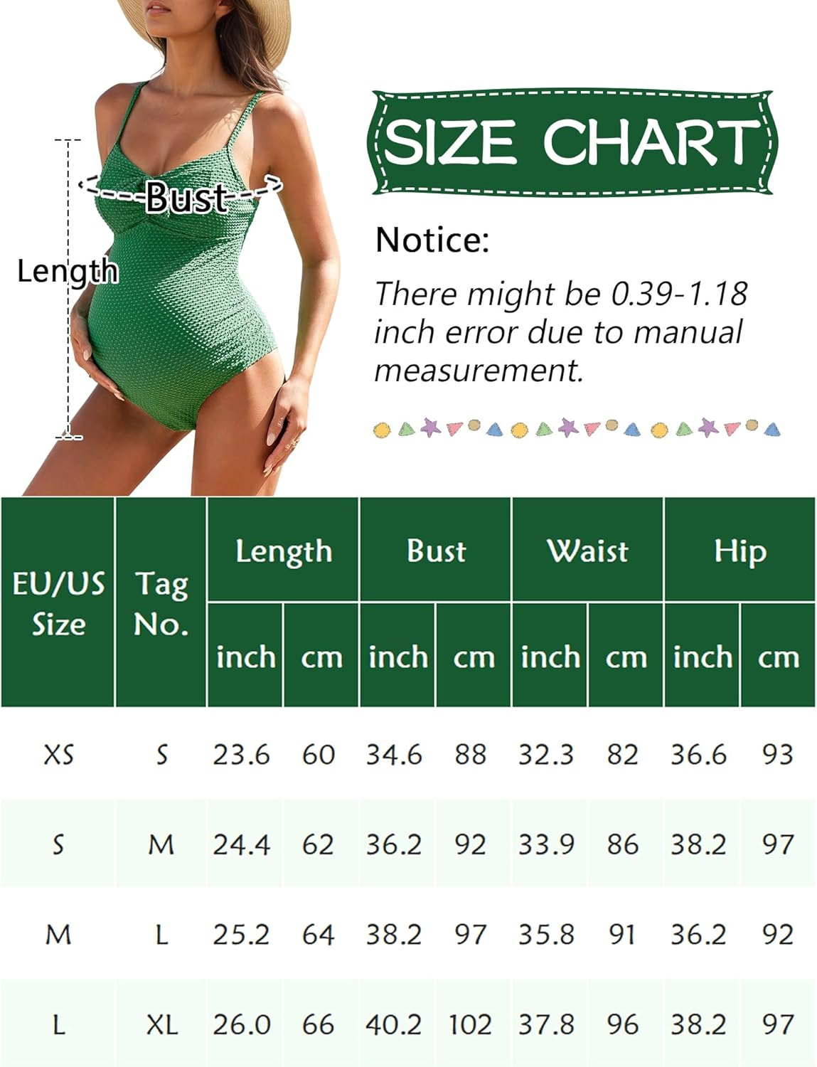 KEOYA Women'S Maternity One Piece Swimsuit Adjustable Spaghetti Strap Swimwear Tie Back Removable Pads Bathing Suit for Pregnancy image number 6